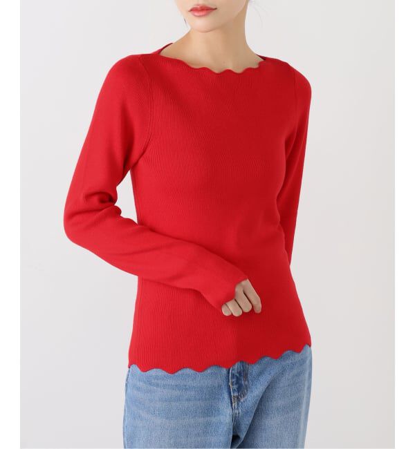  「pom AMSTERDAM / ポムアムステルダム BODHI TOP」|ニット・セーター|レッド