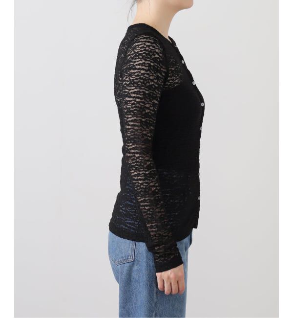  「【洗える】2WAYストレッチレースカットソー」|Tシャツ・カットソー|