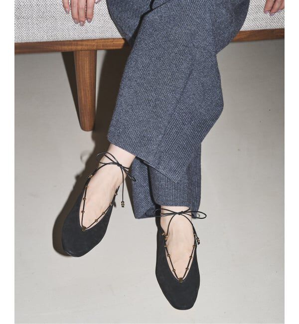 GRISE「GRISEレザーメタルボールツキバレリーナ」|その他|ブラック