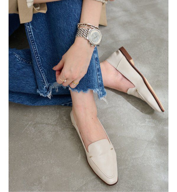  「《追加》スクエアステッチソフトローファー」|ローファー|ナチュラル