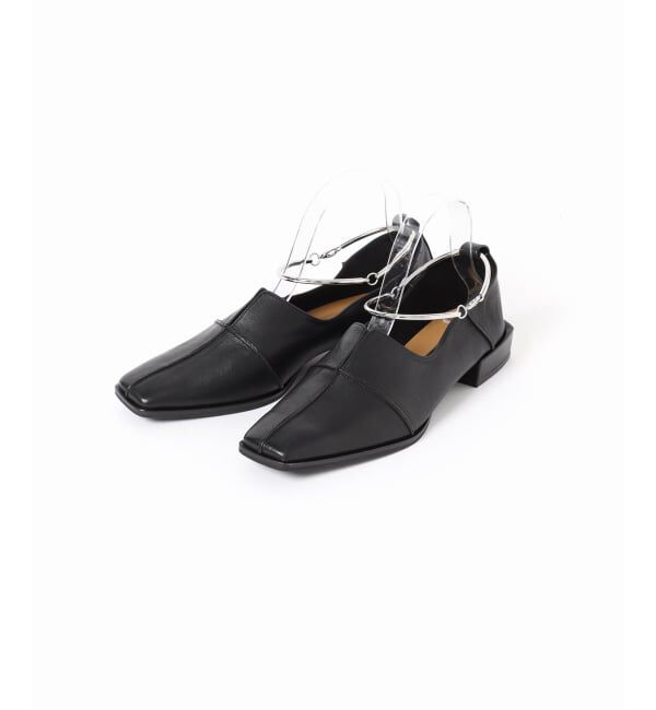 GRISE「《追加》GRISEレザースクエアクロスシームアンクルフラット」|その他|