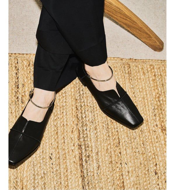 GRISE「《追加》GRISEレザースクエアクロスシームアンクルフラット」|その他|