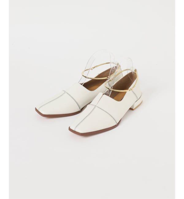 GRISE「《追加》GRISEレザースクエアクロスシームアンクルフラット」|その他|