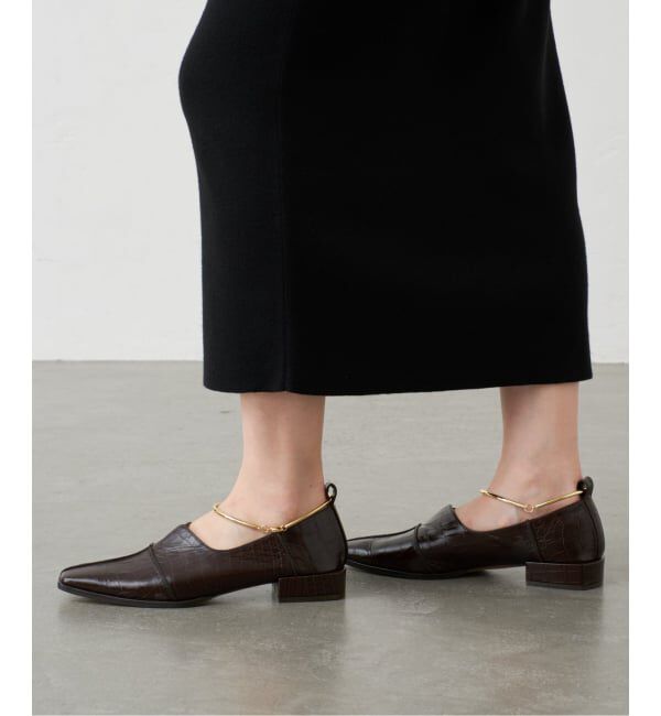 GRISE「《追加》GRISEレザースクエアクロスシームアンクルフラット」|その他|