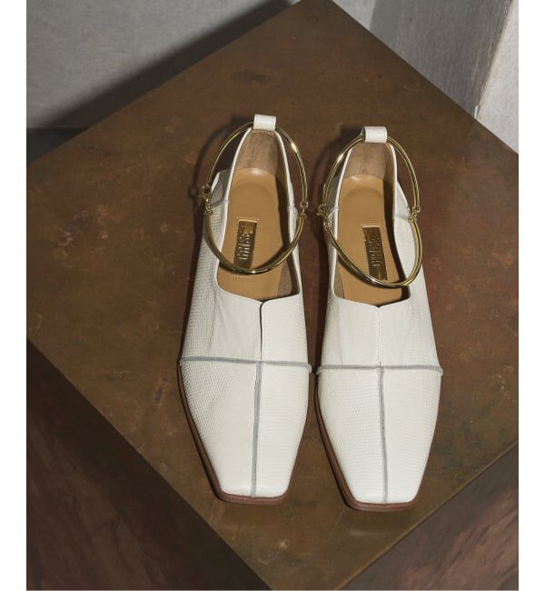 GRISE「《追加》GRISEレザースクエアクロスシームアンクルフラット」|その他|