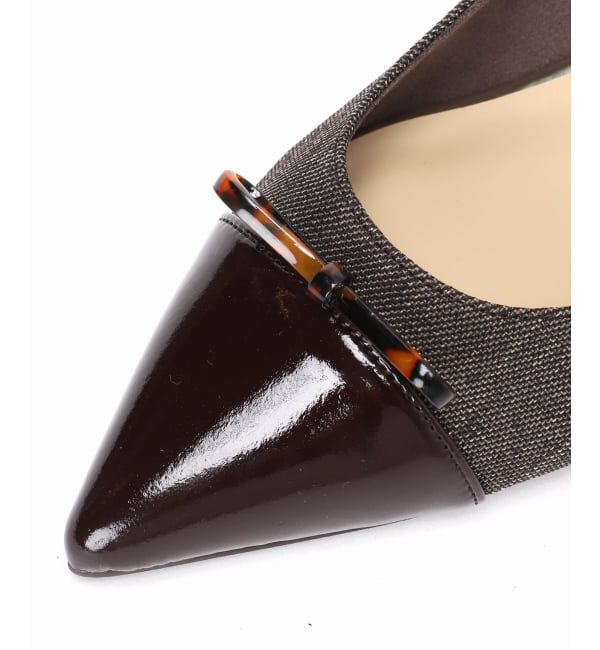  「5cmポインテッドマーブルリボンパンプス」|パンプス|