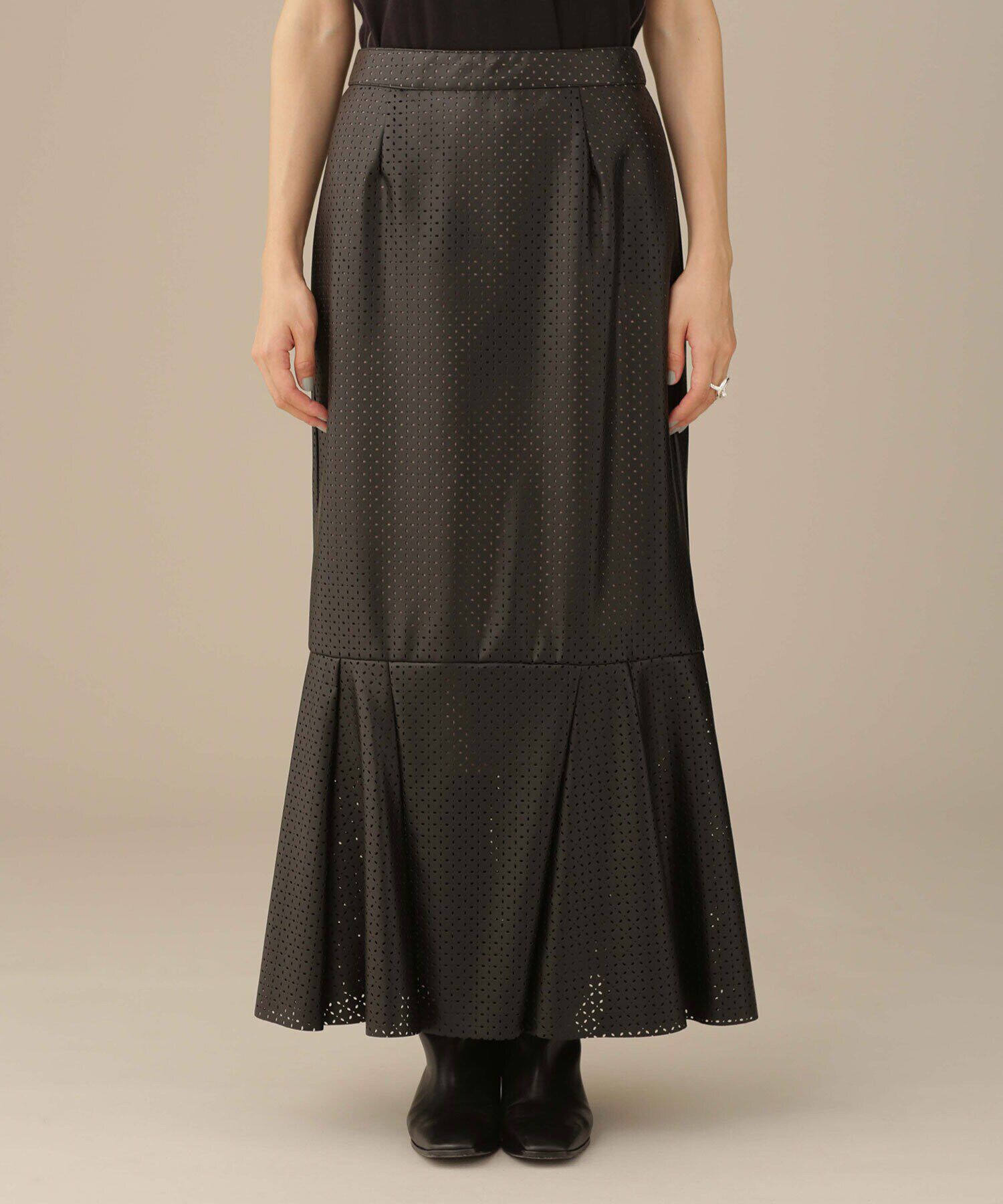 nano･universe「LB.03/パンチングレザースカート」|スカート|