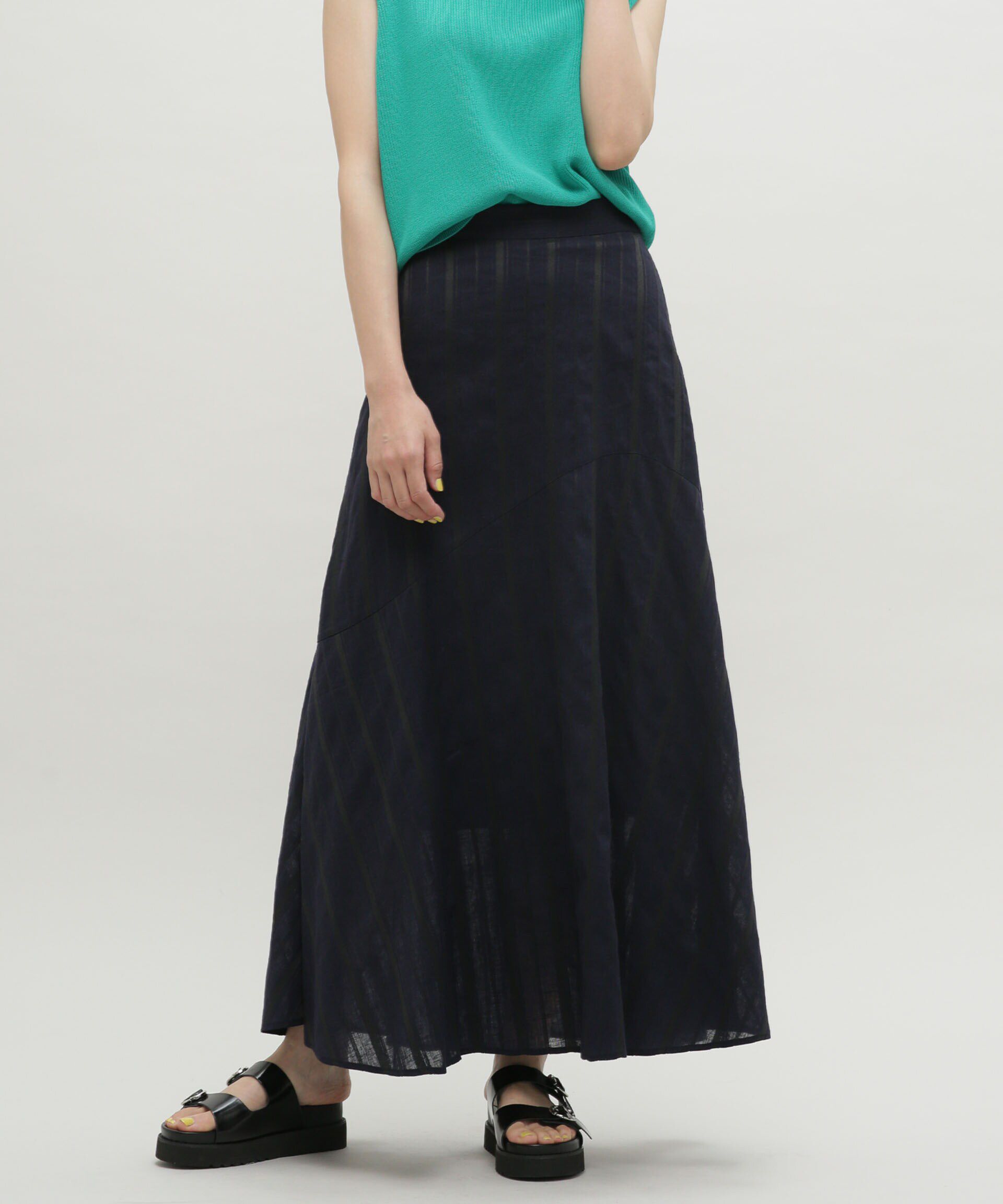 nano･universe「LB.03/リネンブレンドフレアーマキシスカート」|スカート|