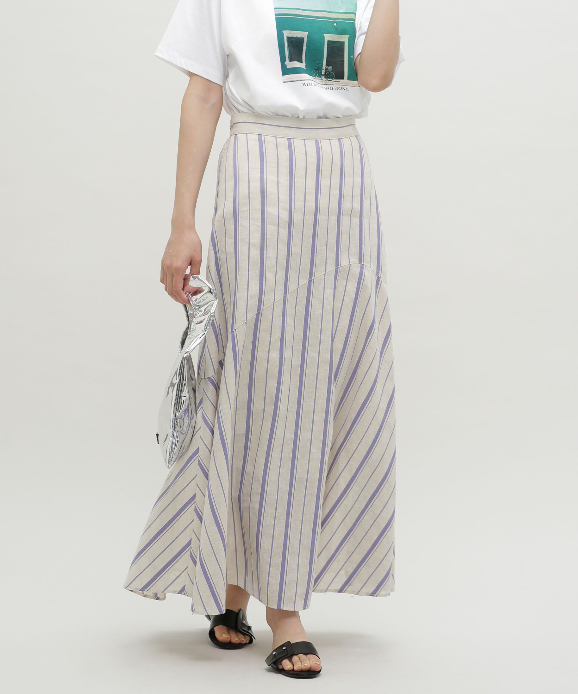 nano･universe「LB.03/リネンブレンドフレアーマキシスカート」|スカート|