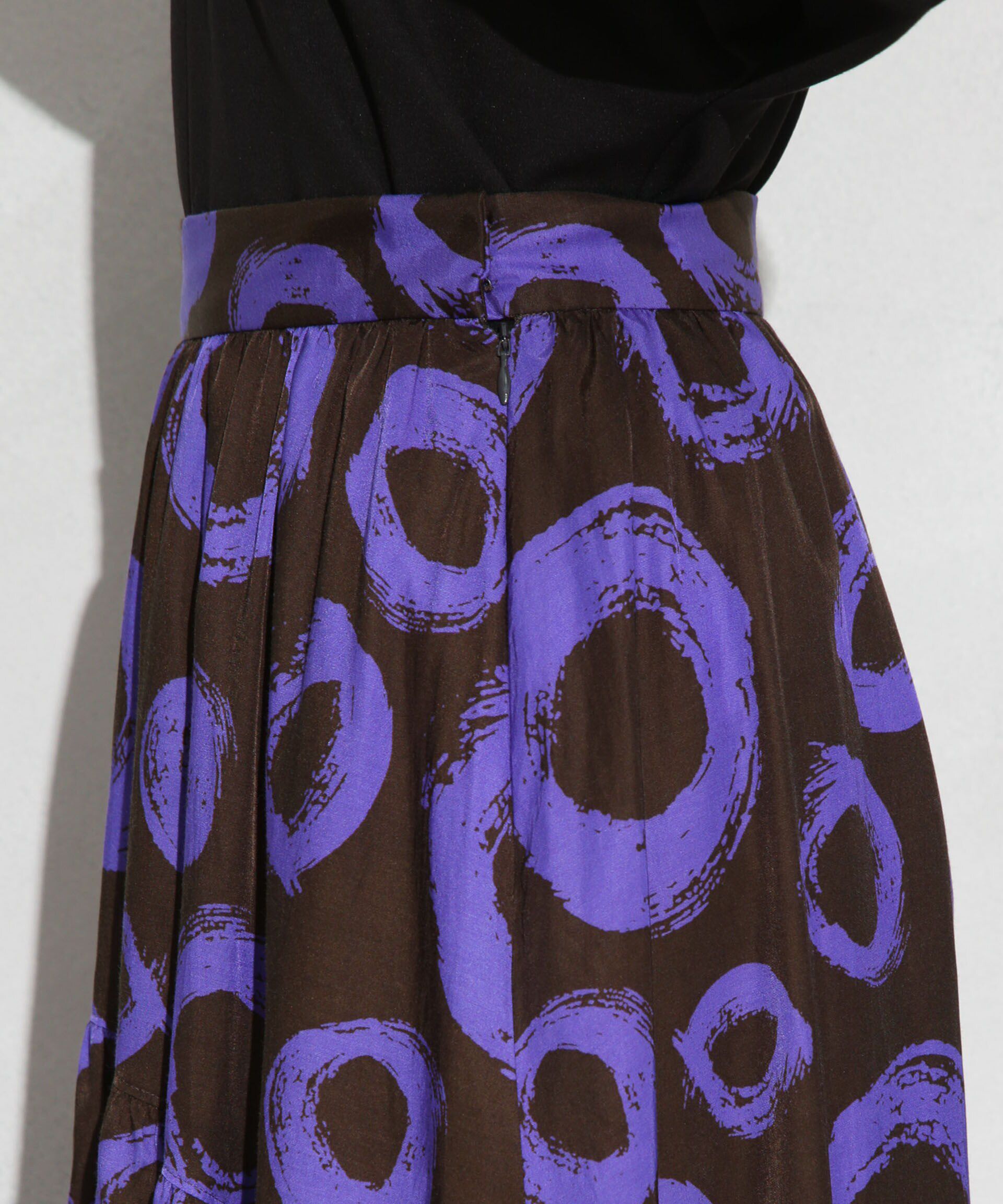 nano･universe「キュプラコットン サークルプリントギャザースカート(セットアップ可)」|スカート|