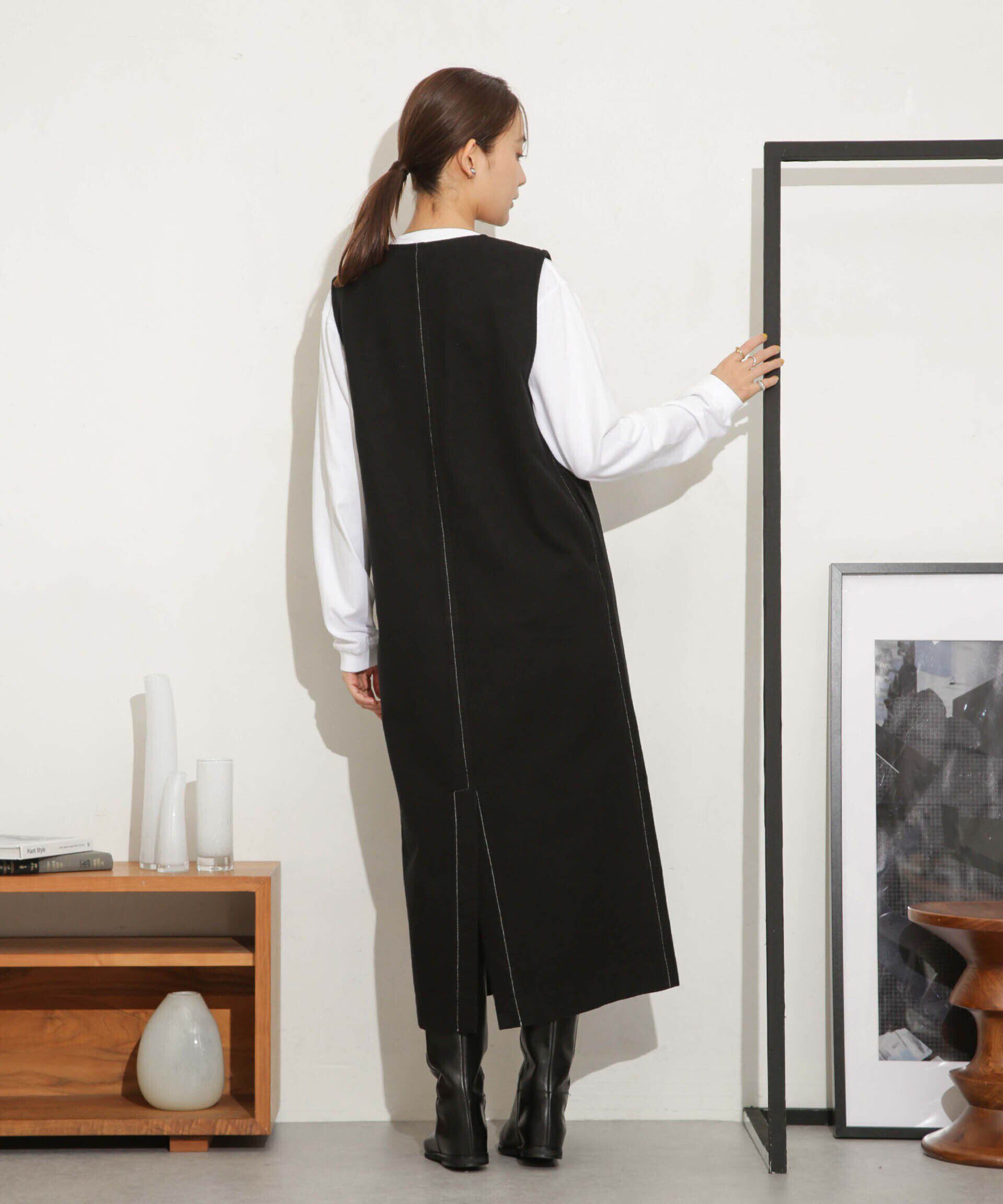 nano･universe「Odub/別注 ヘビーネル ベストワンピース」|ワンピース|