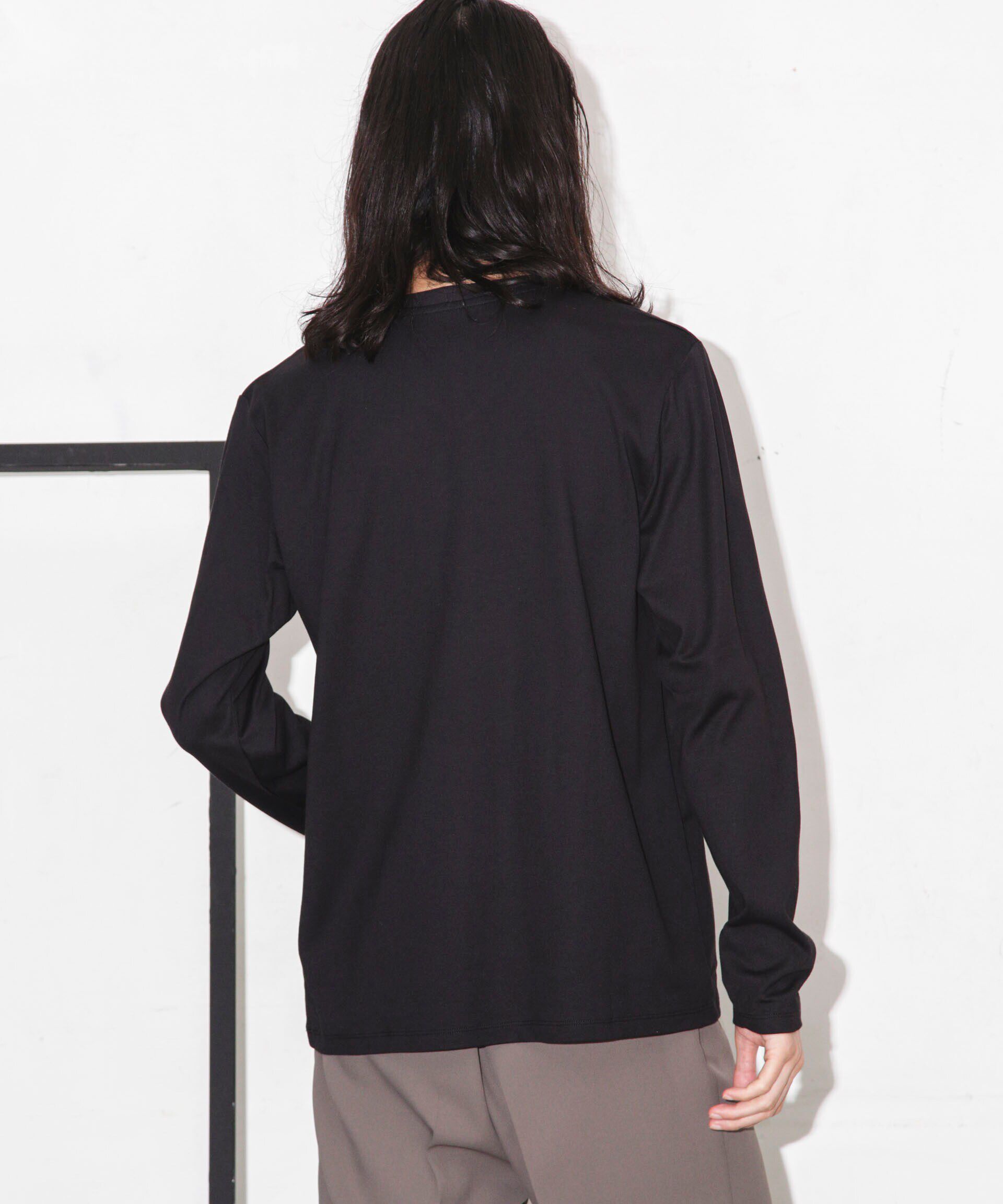 nano･universe「Anti Soaked 汗染み防止 VネックTシャツ 長袖」|Tシャツ・カットソー|