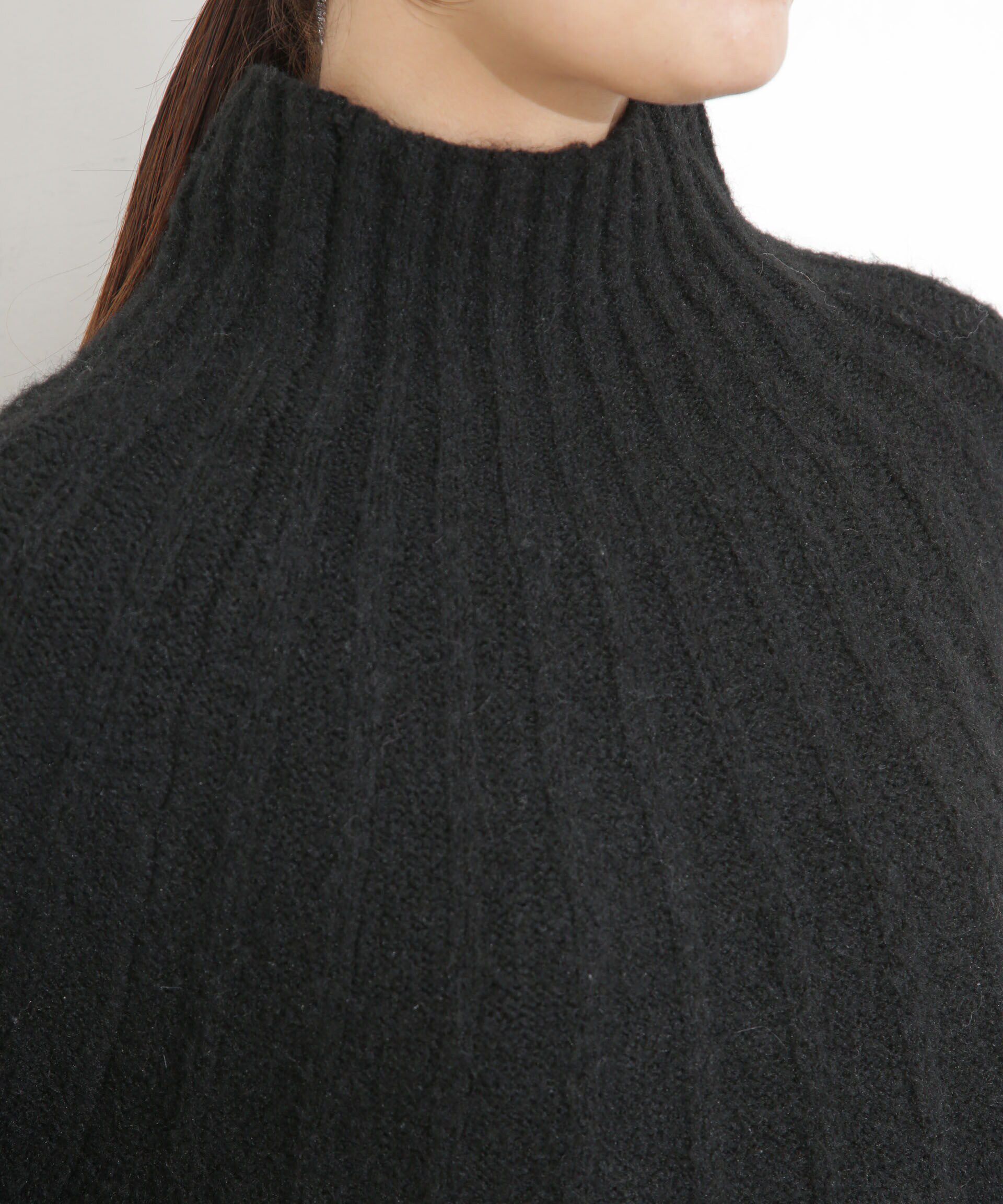 nano･universe「求心編みタートルニットワンピース」|ワンピース|