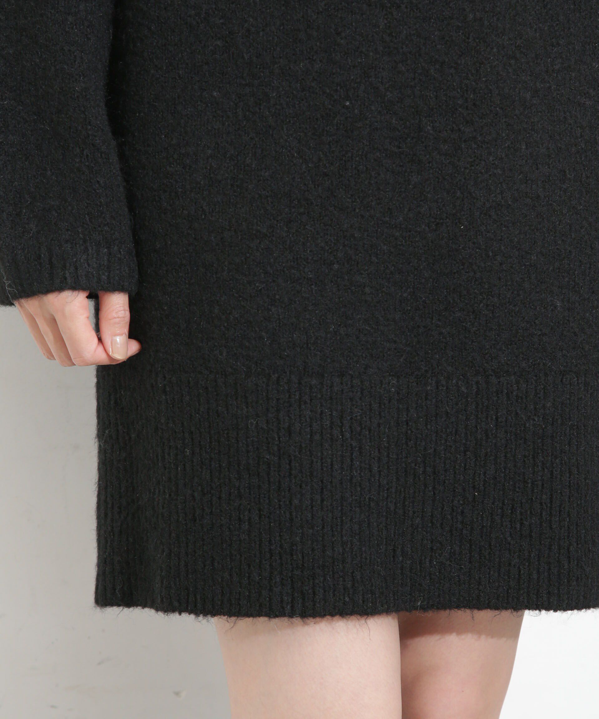 nano･universe「求心編みタートルニットワンピース」|ワンピース|