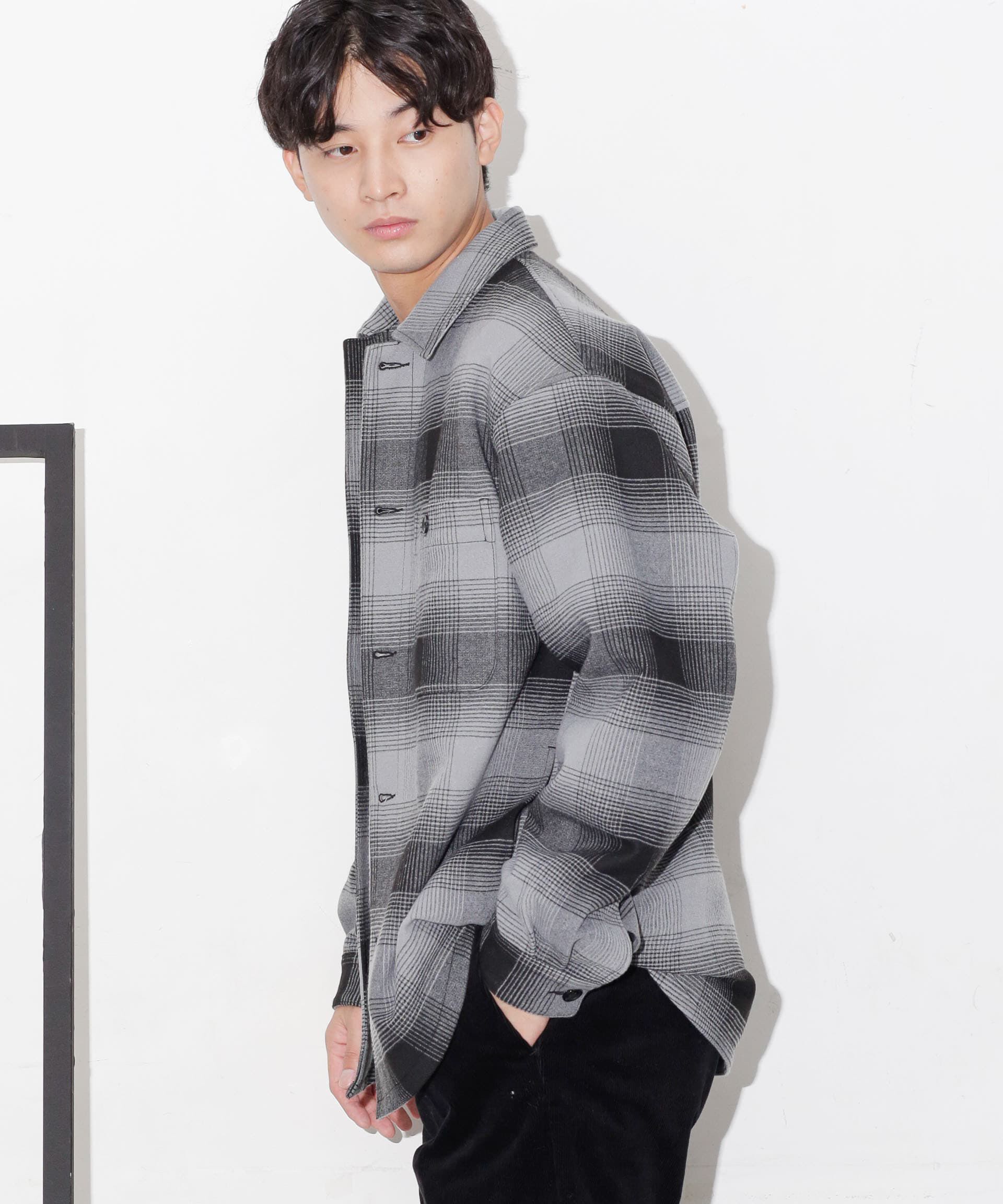 nano･universe「テックメルトンシャツブルゾン」|ブルゾン・スタジャン|