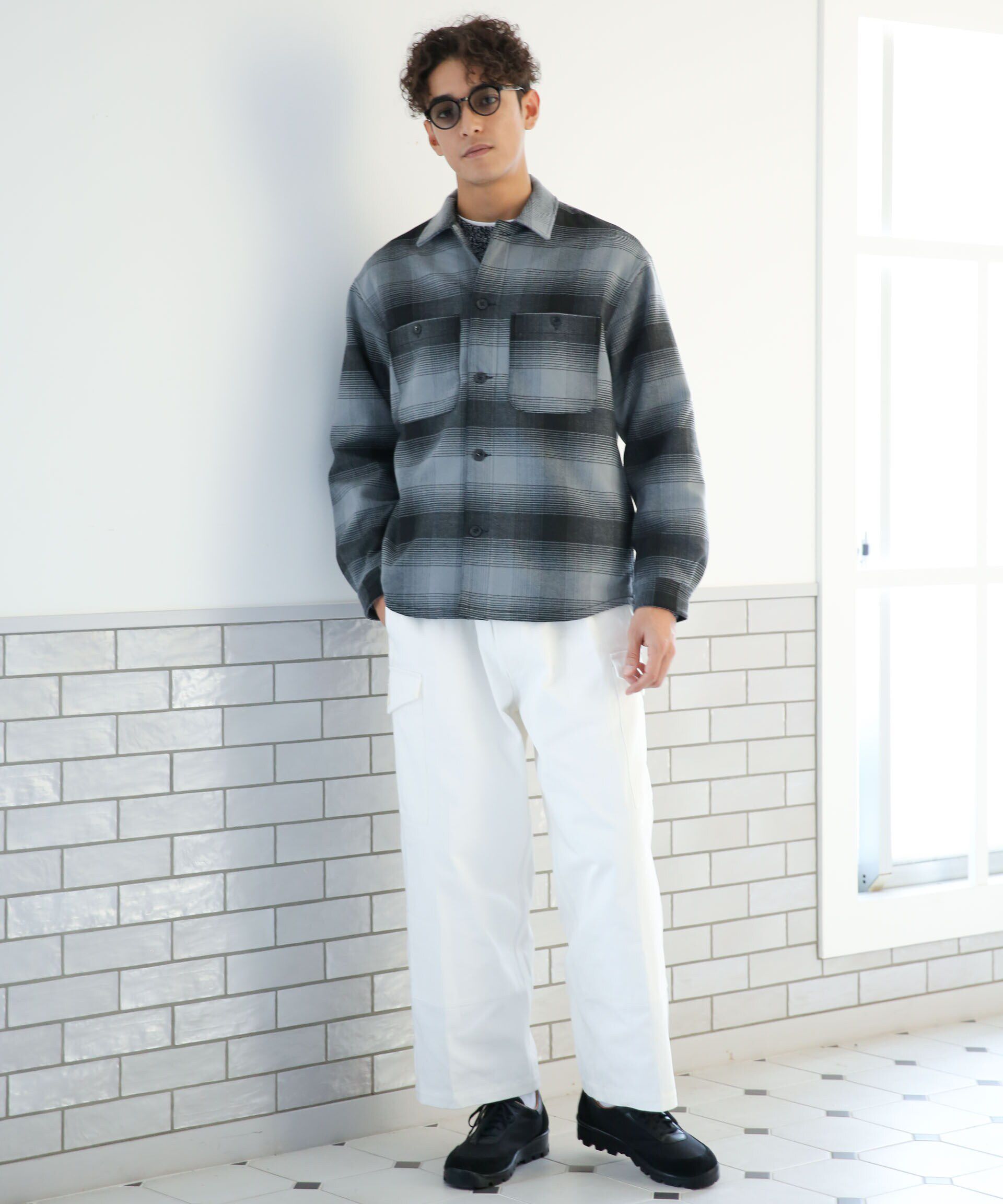 nano･universe「テックメルトンシャツブルゾン」|ブルゾン・スタジャン|