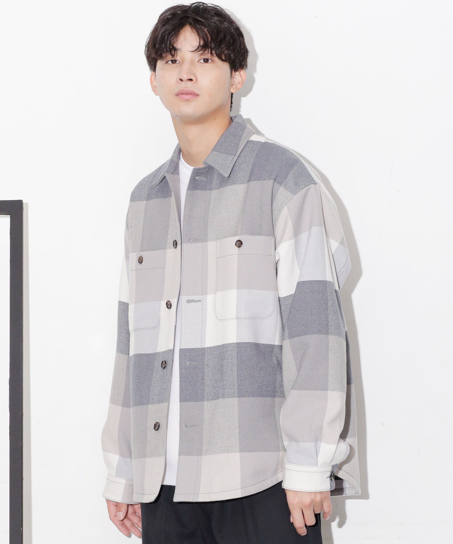 nano･universe「テックメルトンシャツブルゾン」|ブルゾン・スタジャン|