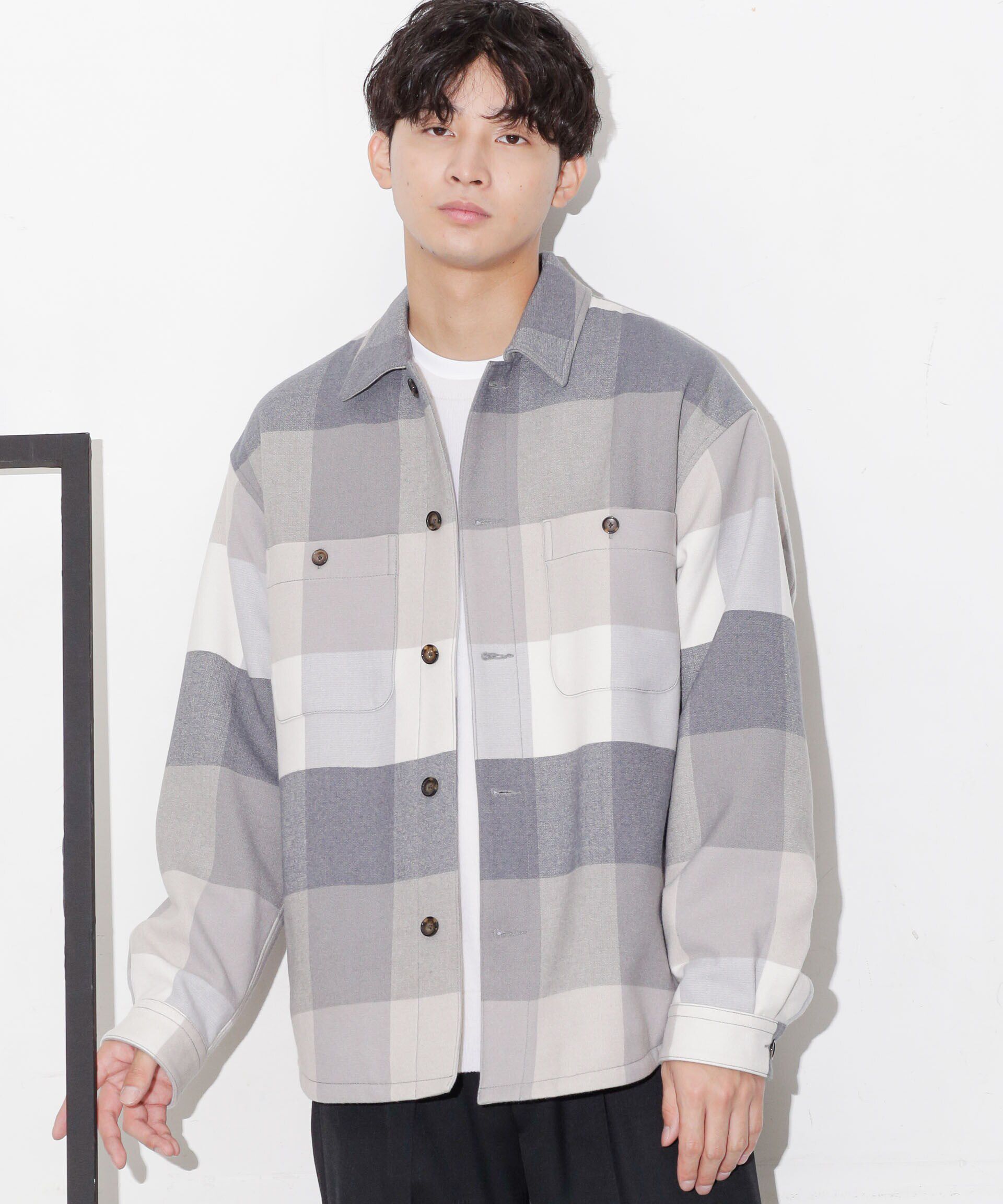 nano･universe「テックメルトンシャツブルゾン」|ブルゾン・スタジャン|