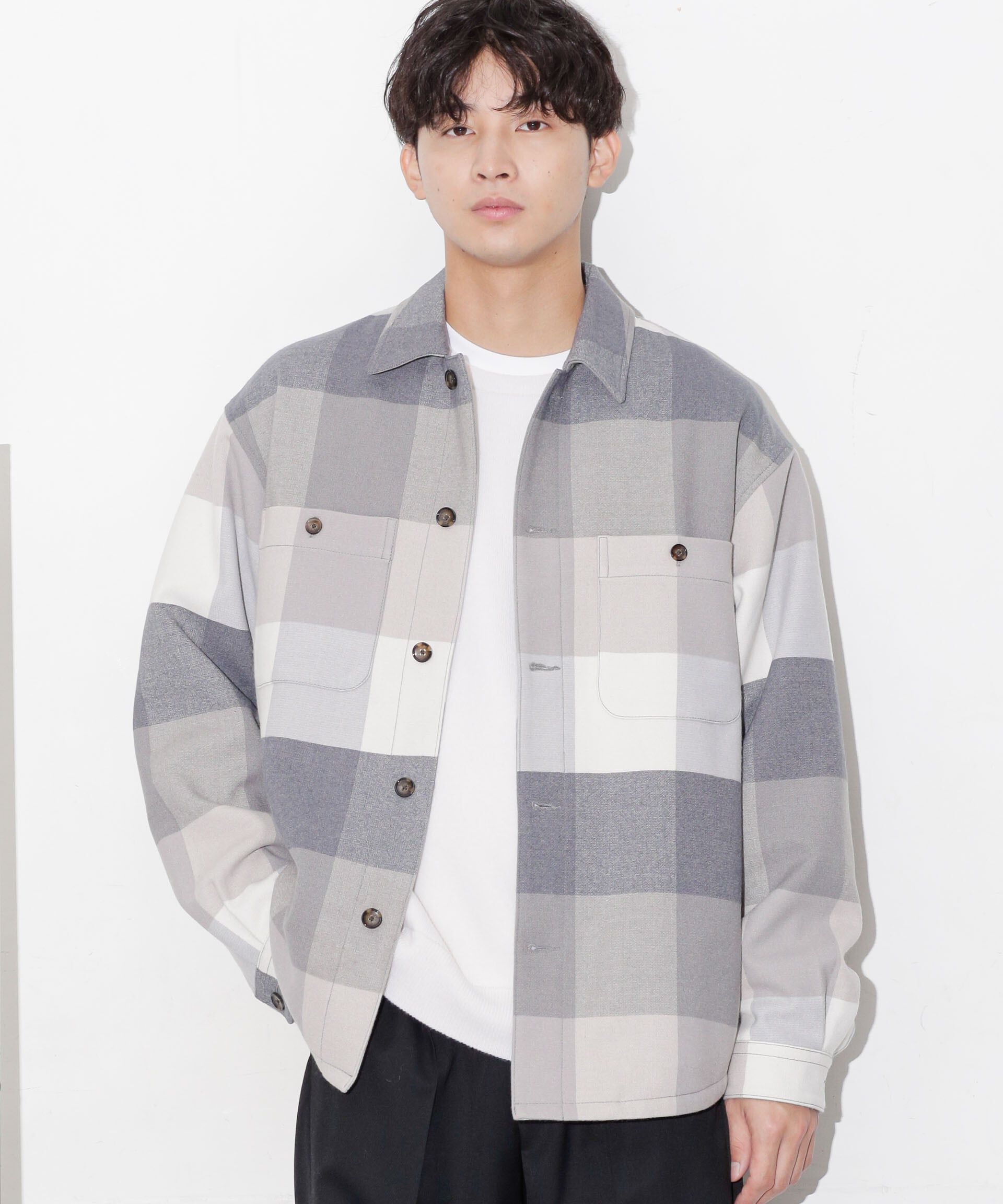 nano･universe「テックメルトンシャツブルゾン」|ブルゾン・スタジャン|