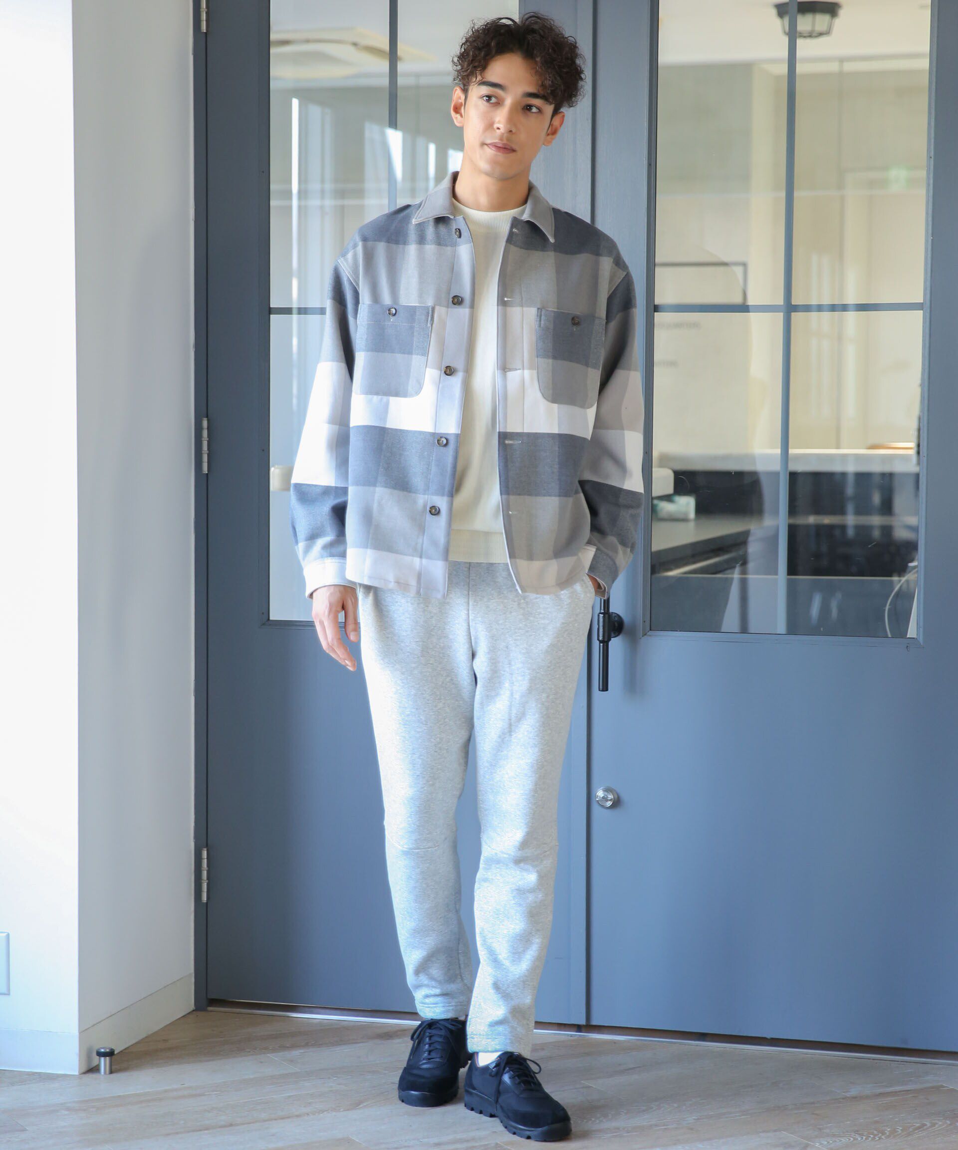 nano･universe「テックメルトンシャツブルゾン」|ブルゾン・スタジャン|