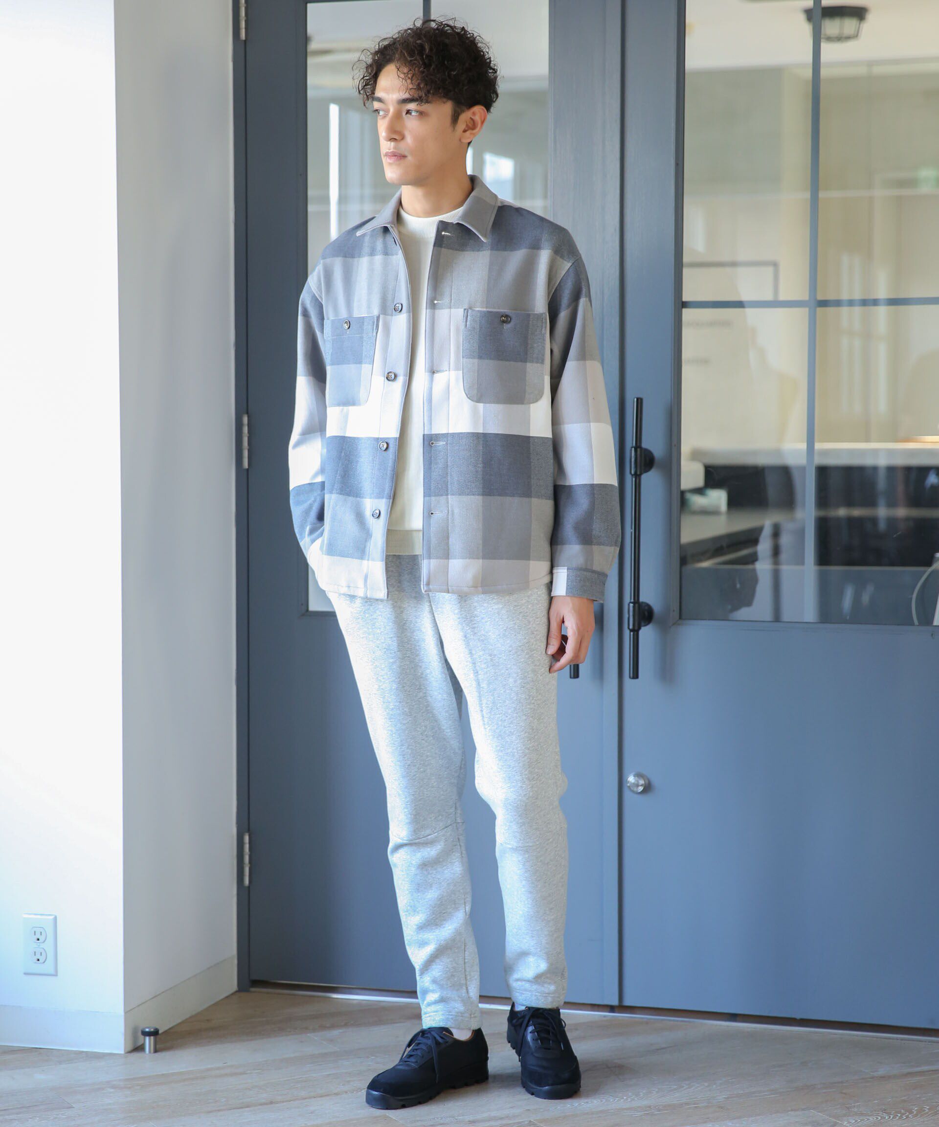 nano･universe「テックメルトンシャツブルゾン」|ブルゾン・スタジャン|