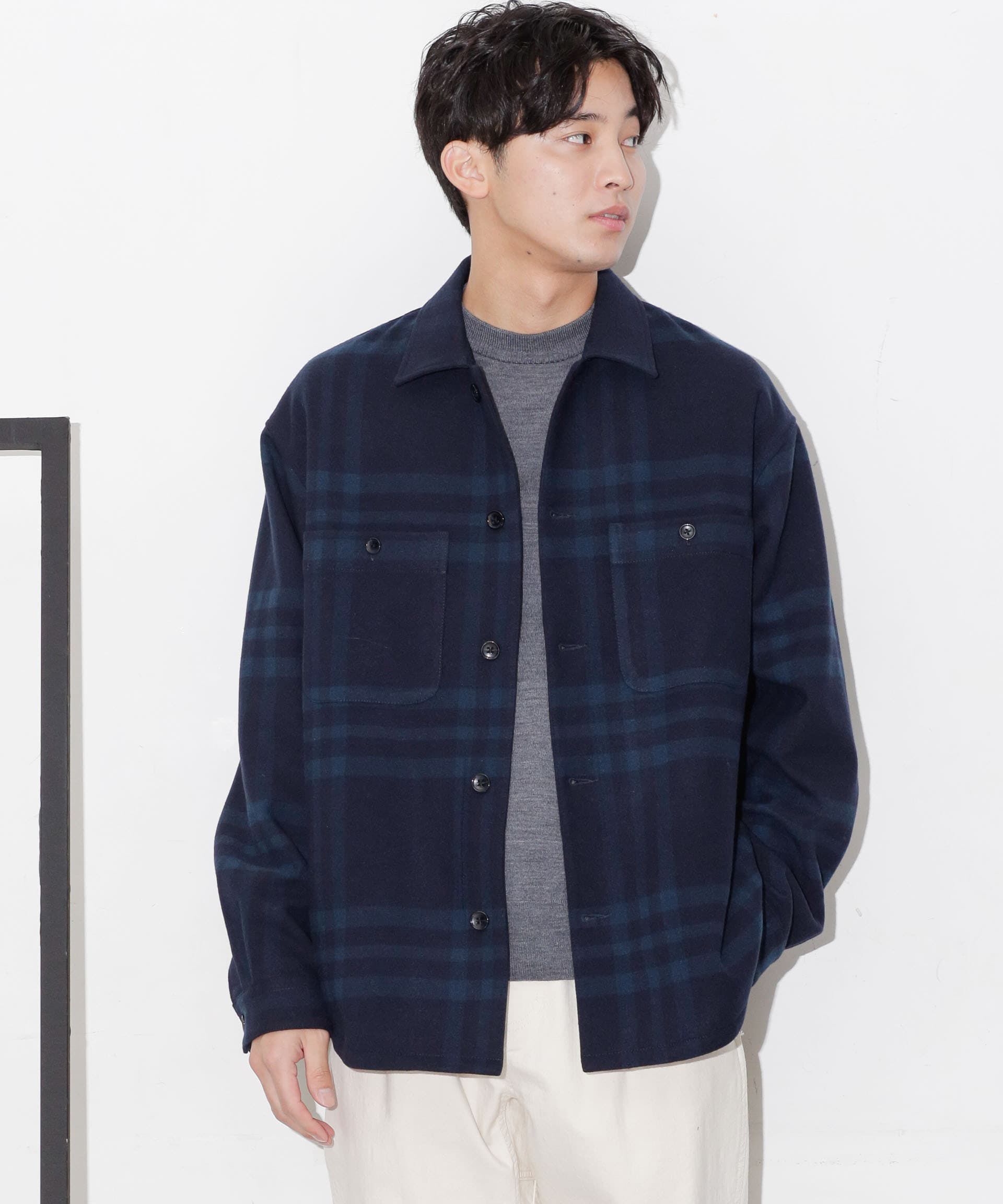 nano･universe「テックメルトンシャツブルゾン」|ブルゾン・スタジャン|