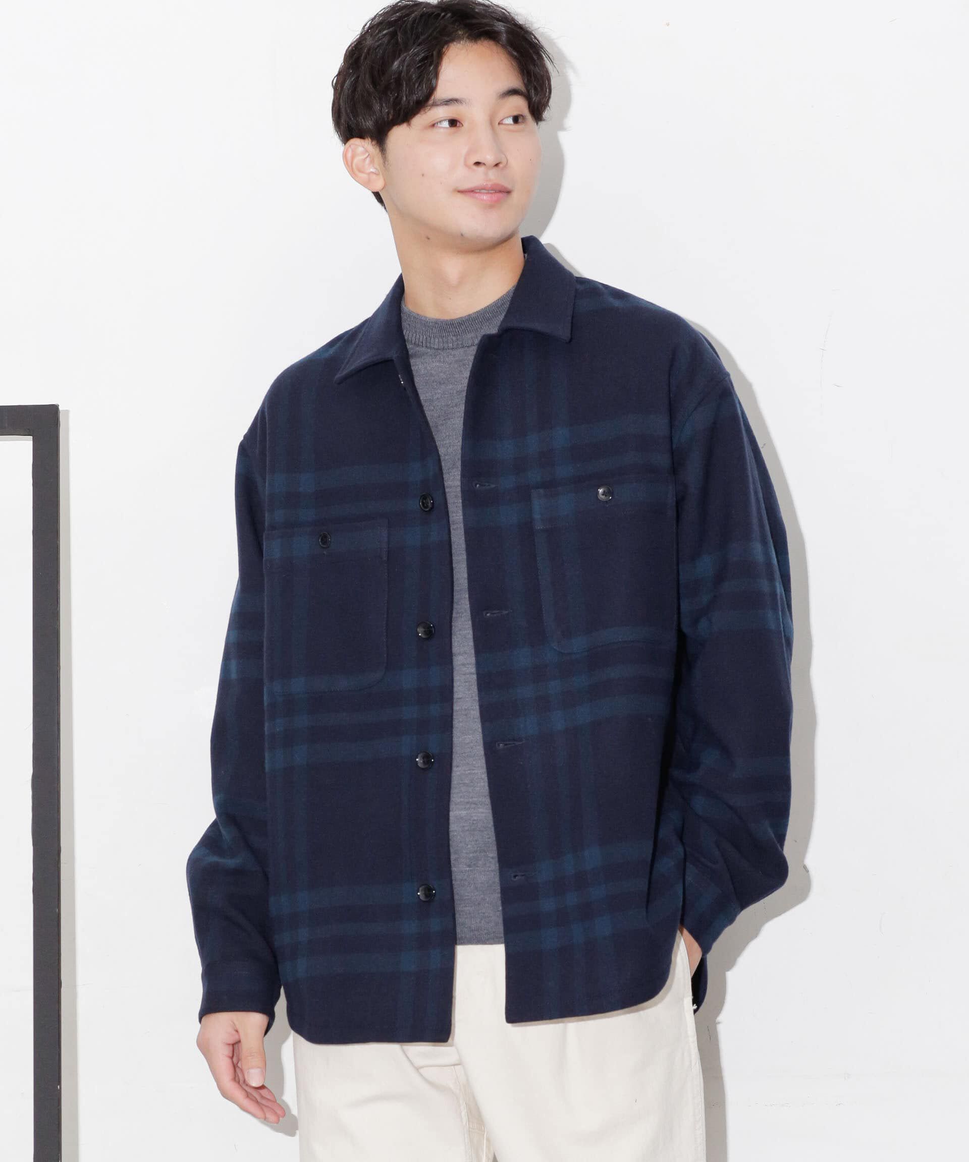 nano･universe「テックメルトンシャツブルゾン」|ブルゾン・スタジャン|