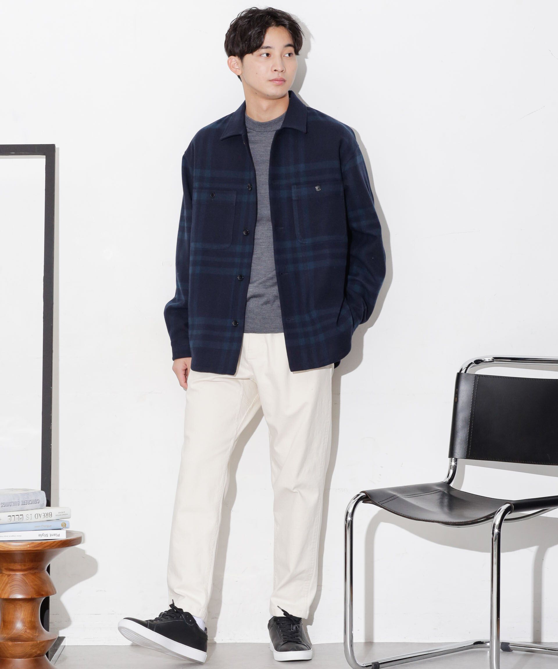 nano･universe「テックメルトンシャツブルゾン」|ブルゾン・スタジャン|