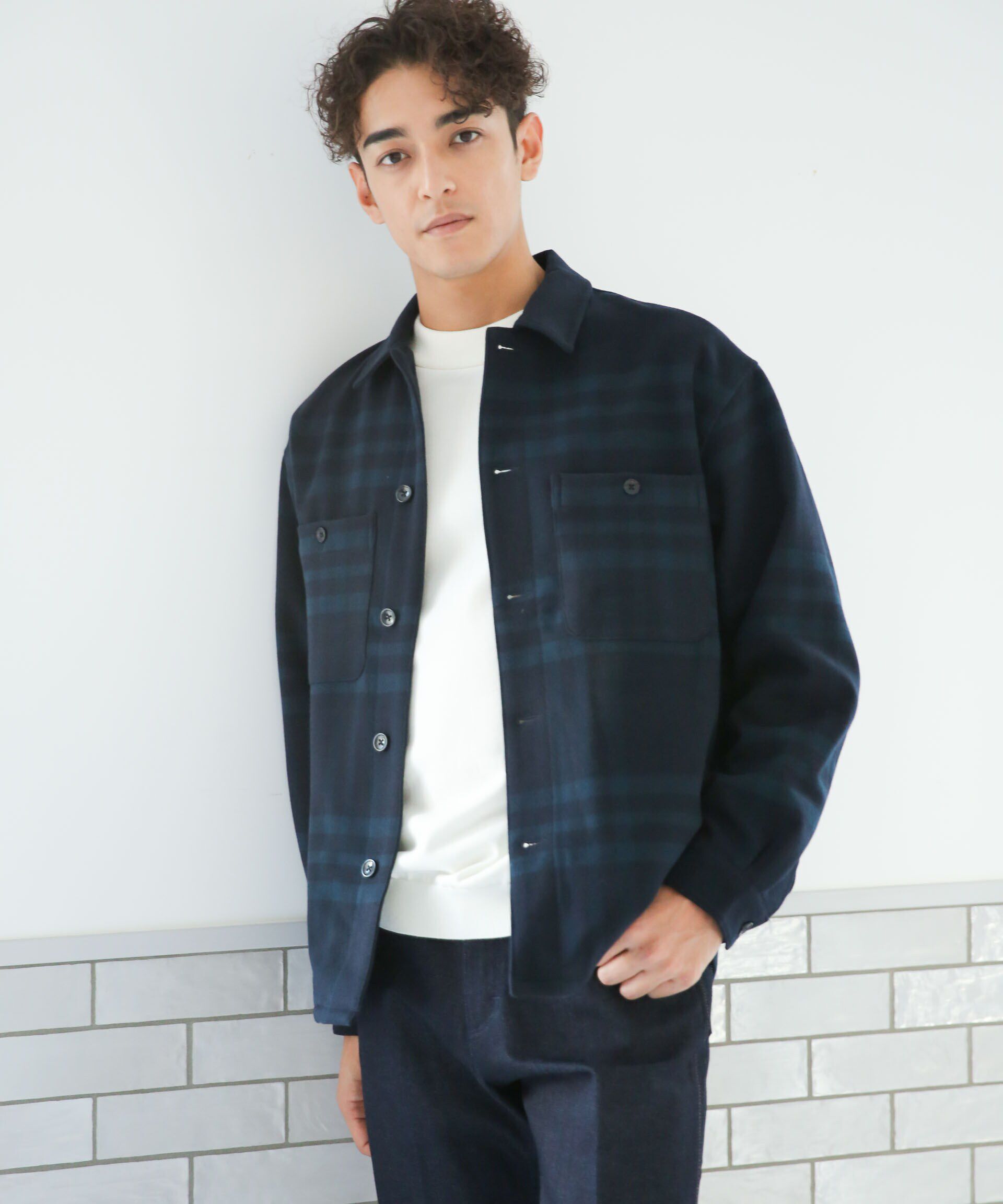 nano･universe「テックメルトンシャツブルゾン」|ブルゾン・スタジャン|