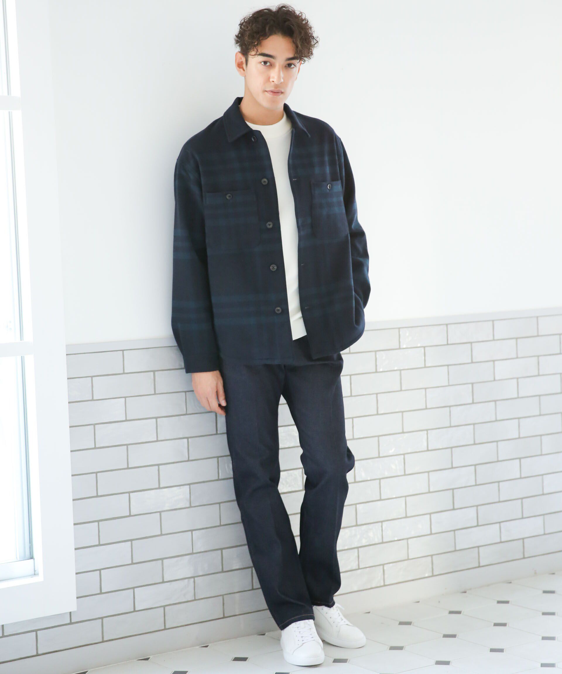 nano･universe「テックメルトンシャツブルゾン」|ブルゾン・スタジャン|