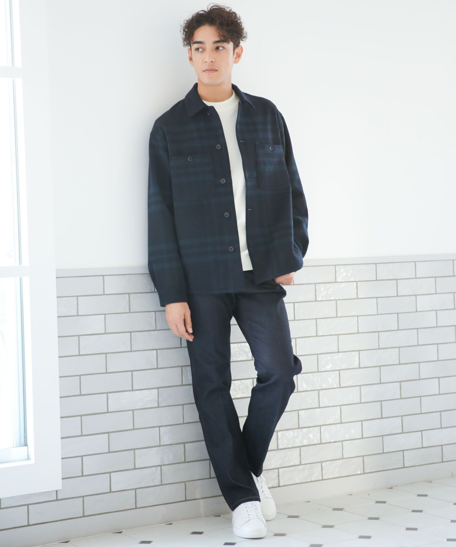 nano･universe「テックメルトンシャツブルゾン」|ブルゾン・スタジャン|