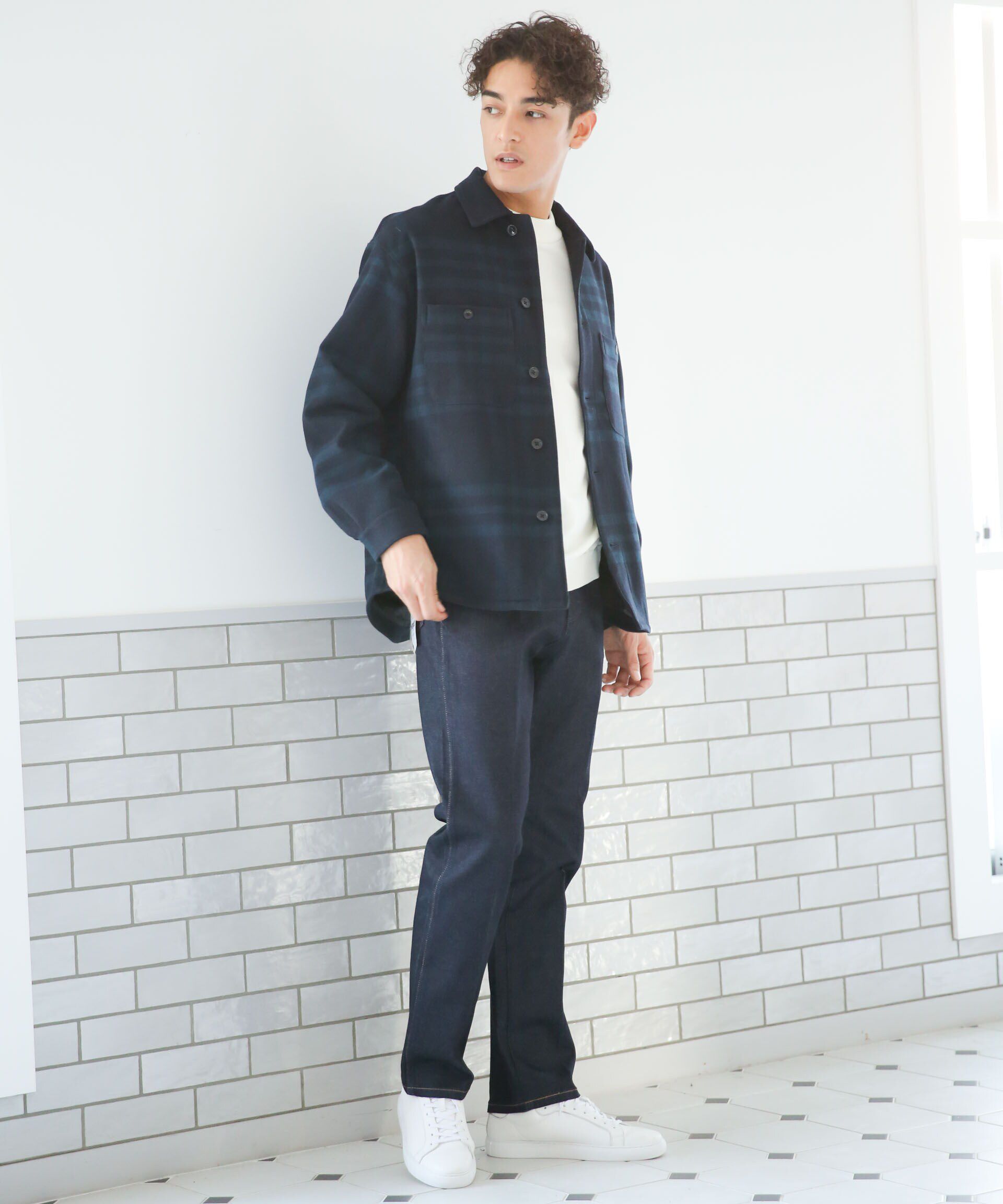 nano･universe「テックメルトンシャツブルゾン」|ブルゾン・スタジャン|