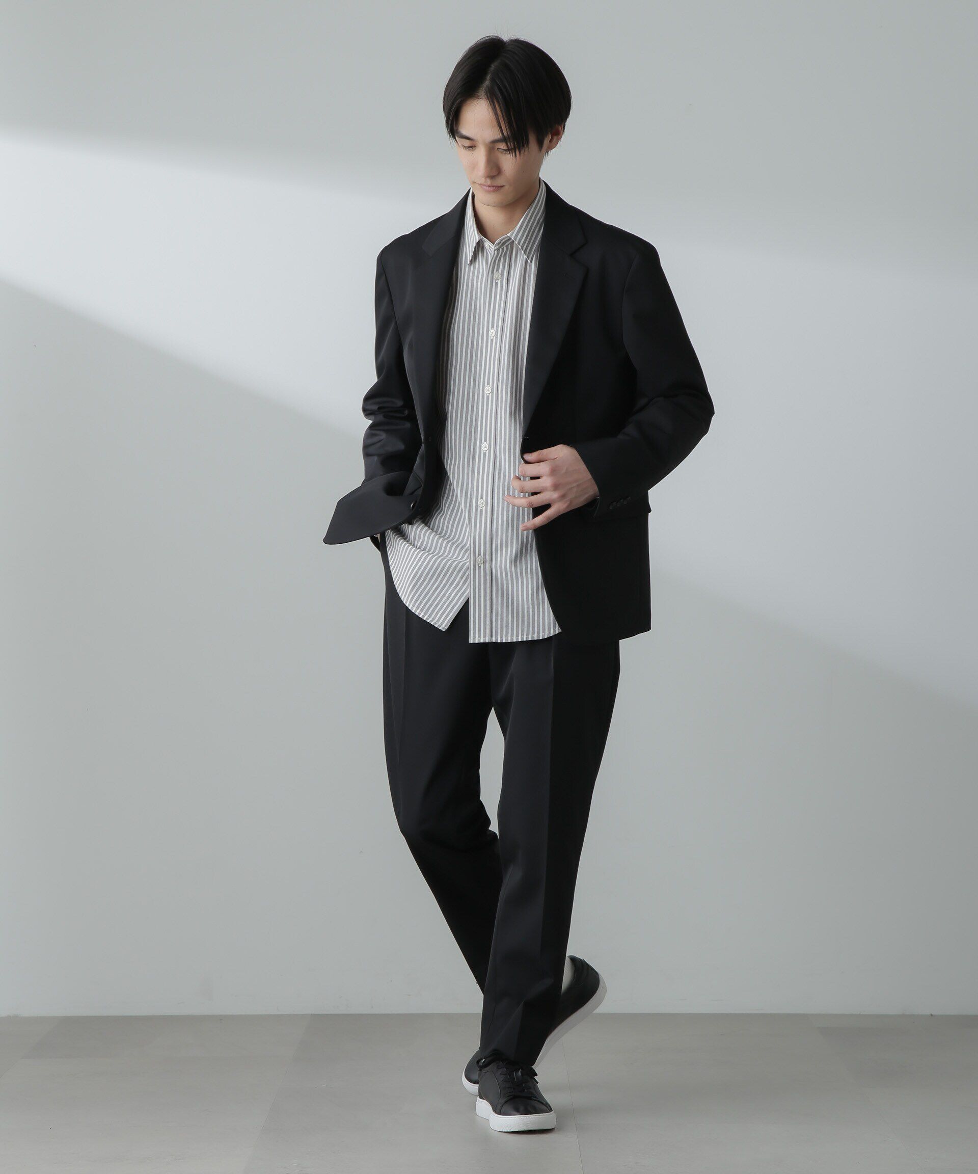 nano･universe「ドライウールギャバジンボクシージャケット(セットアップ可)」|テーラードジャケット|