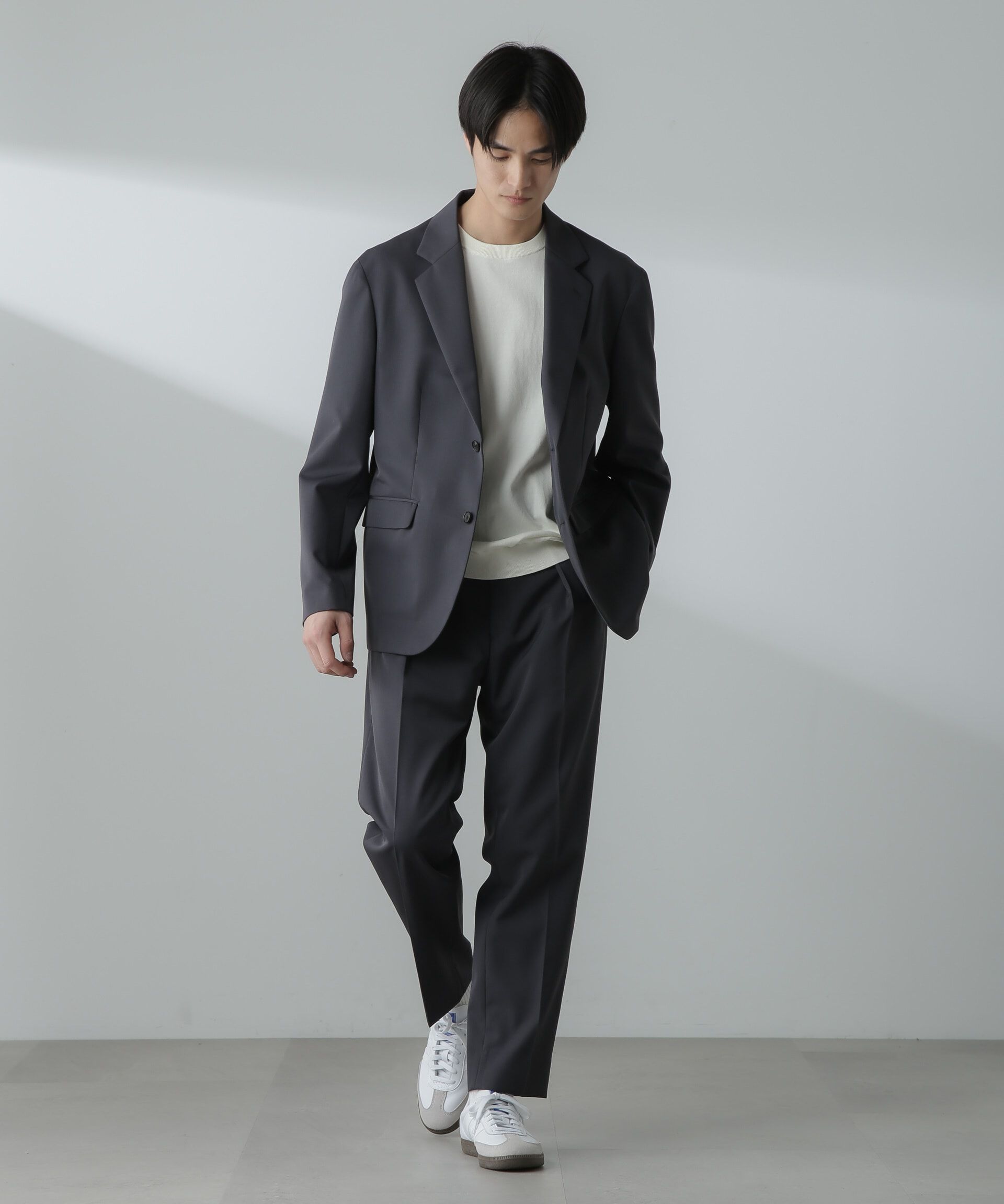 nano･universe「ドライウールギャバジンボクシージャケット(セットアップ可)」|テーラードジャケット|