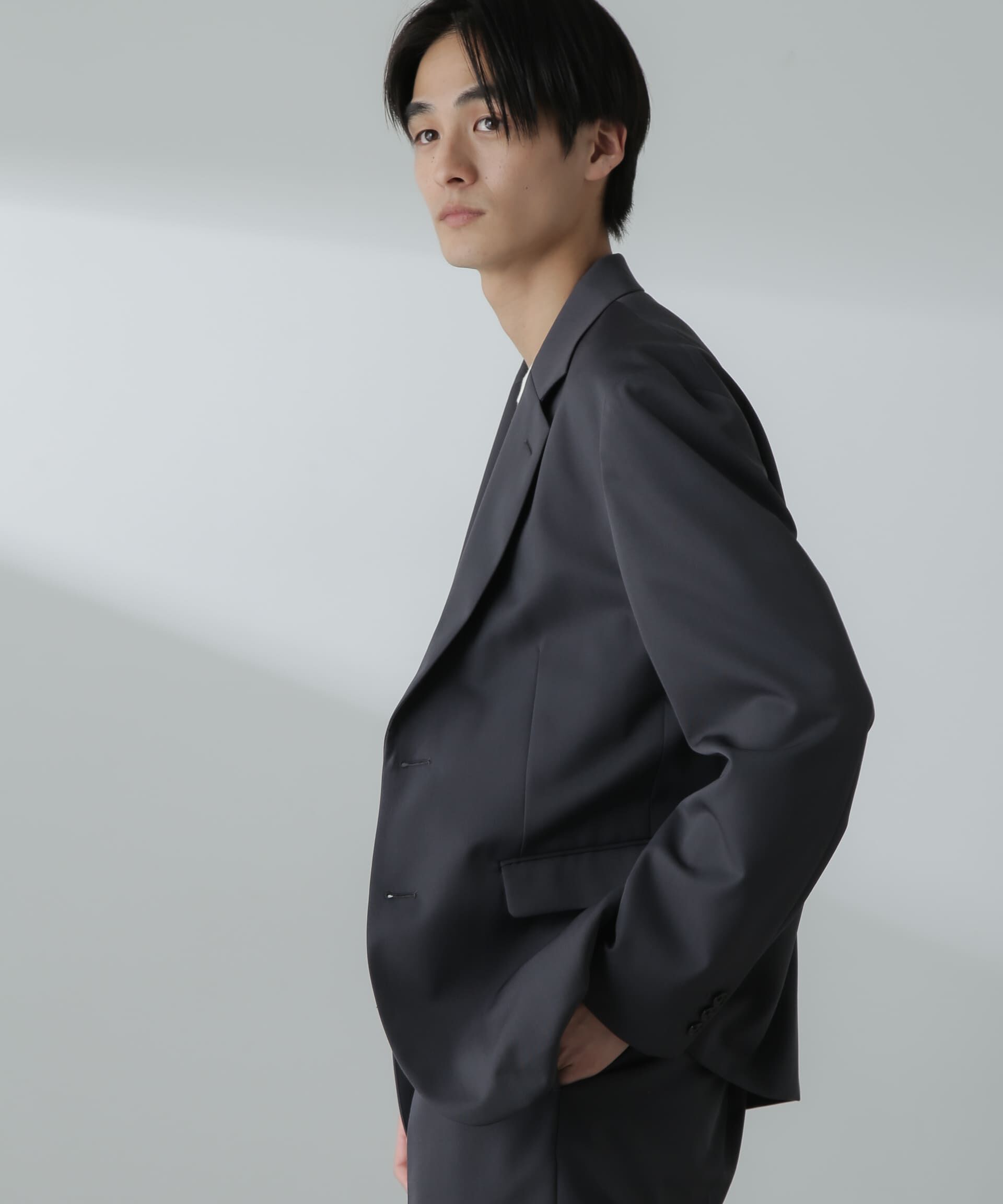 nano･universe「ドライウールギャバジンボクシージャケット(セットアップ可)」|テーラードジャケット|