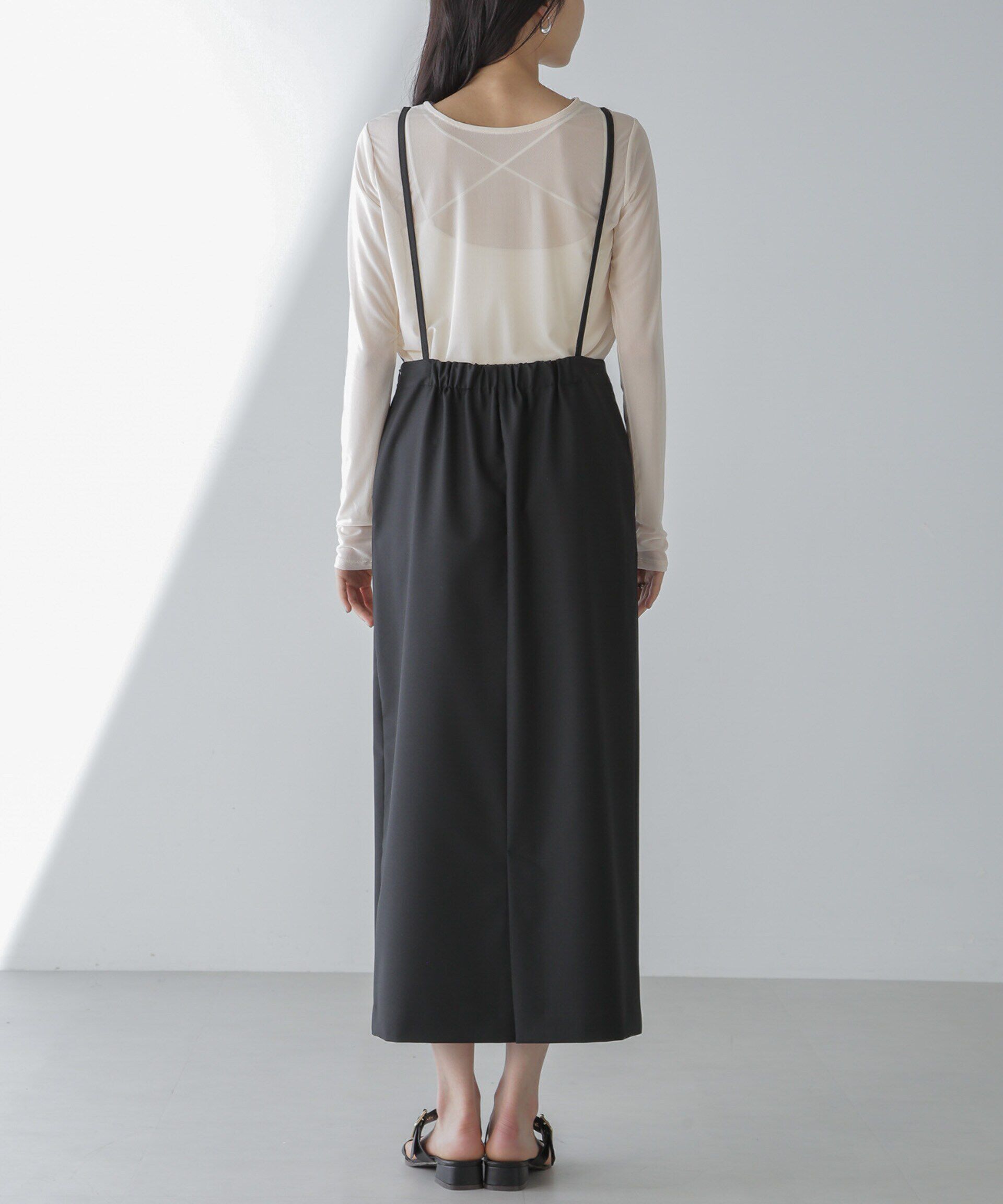 nano･universe「サスペンダースカート」|スカート|