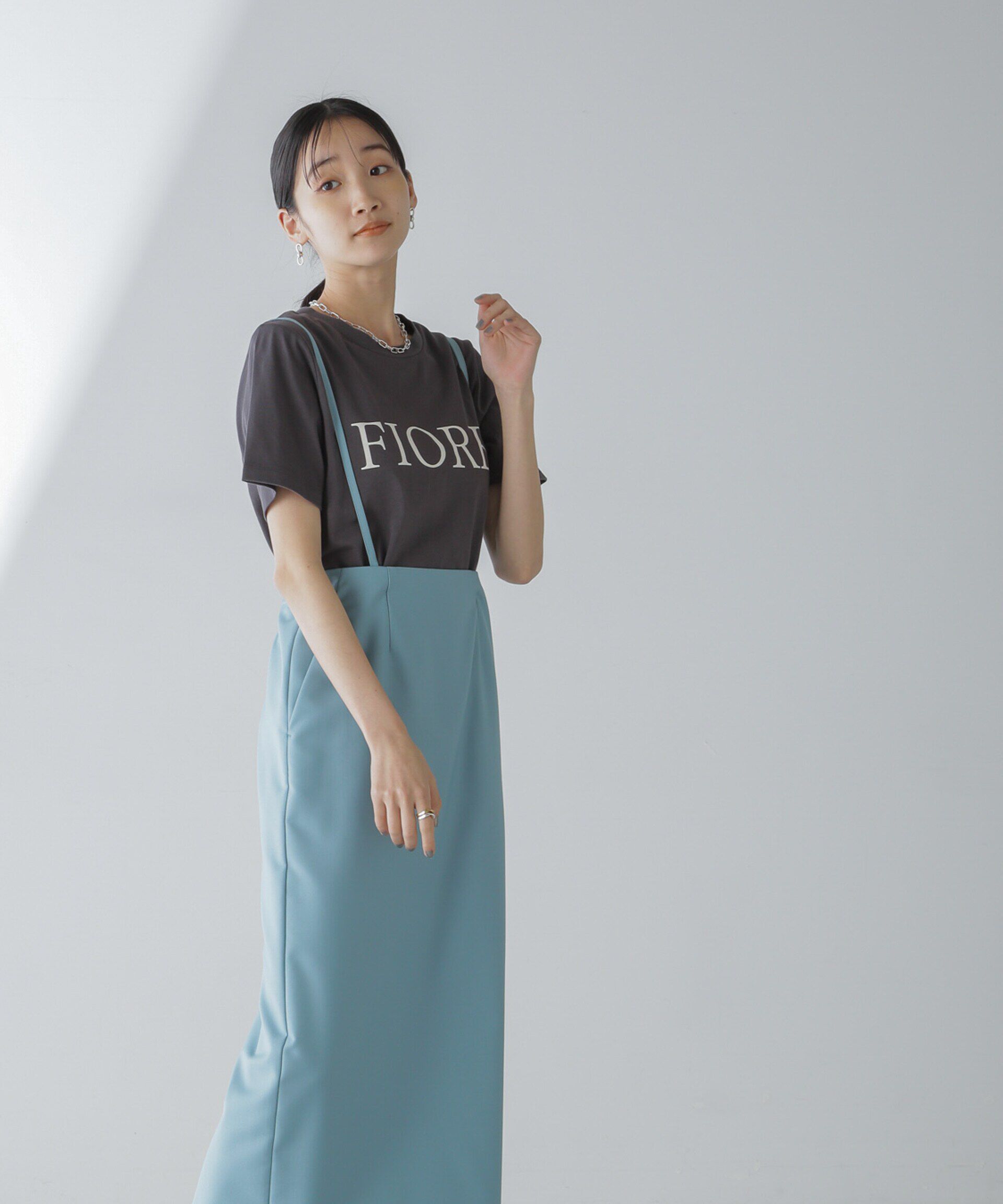 nano･universe「サスペンダースカート」|スカート|