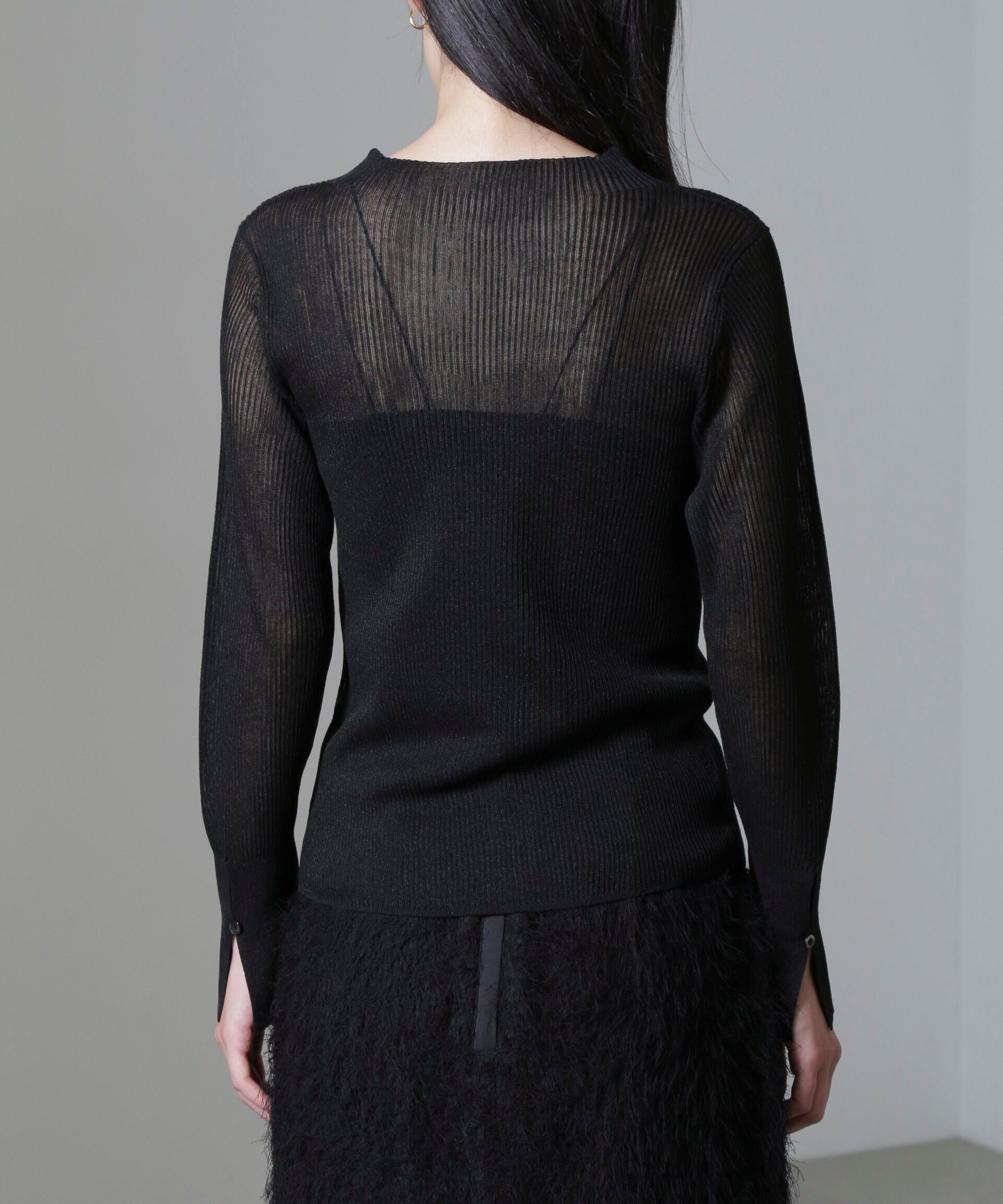 nano･universe「シアーブライトリブニットプルオーバー」|ニット・セーター|