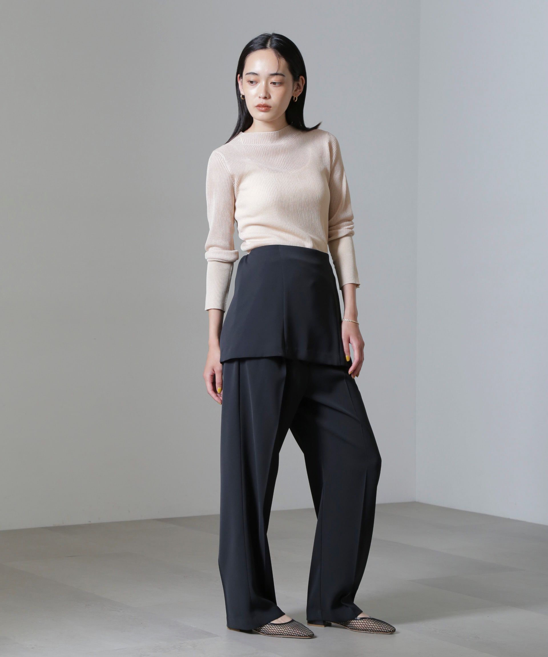 nano･universe「シアーブライトリブニットプルオーバー」|ニット・セーター|