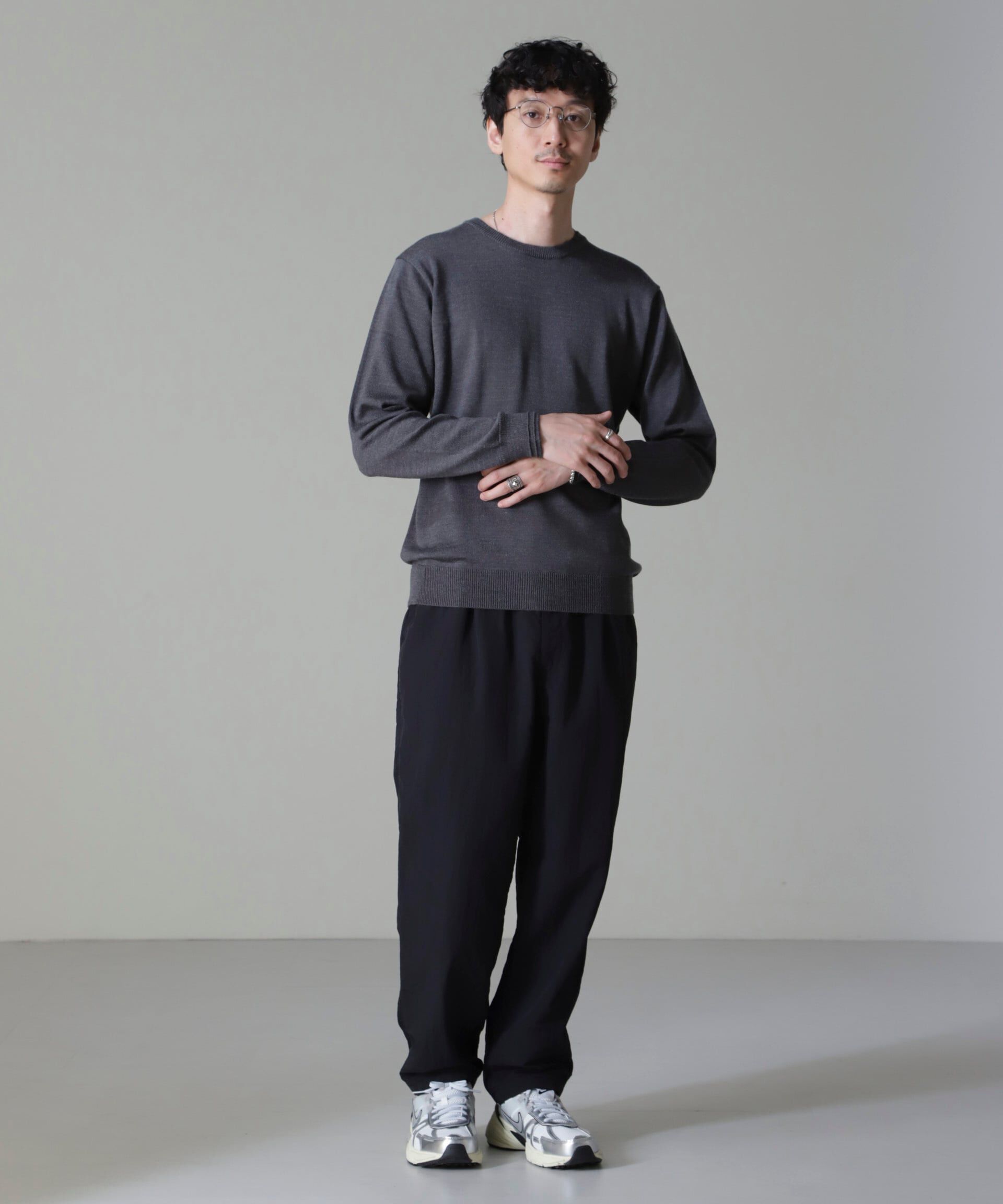 nano･universe「タスマニアミックスクルーネックニット」|ニット・セーター|