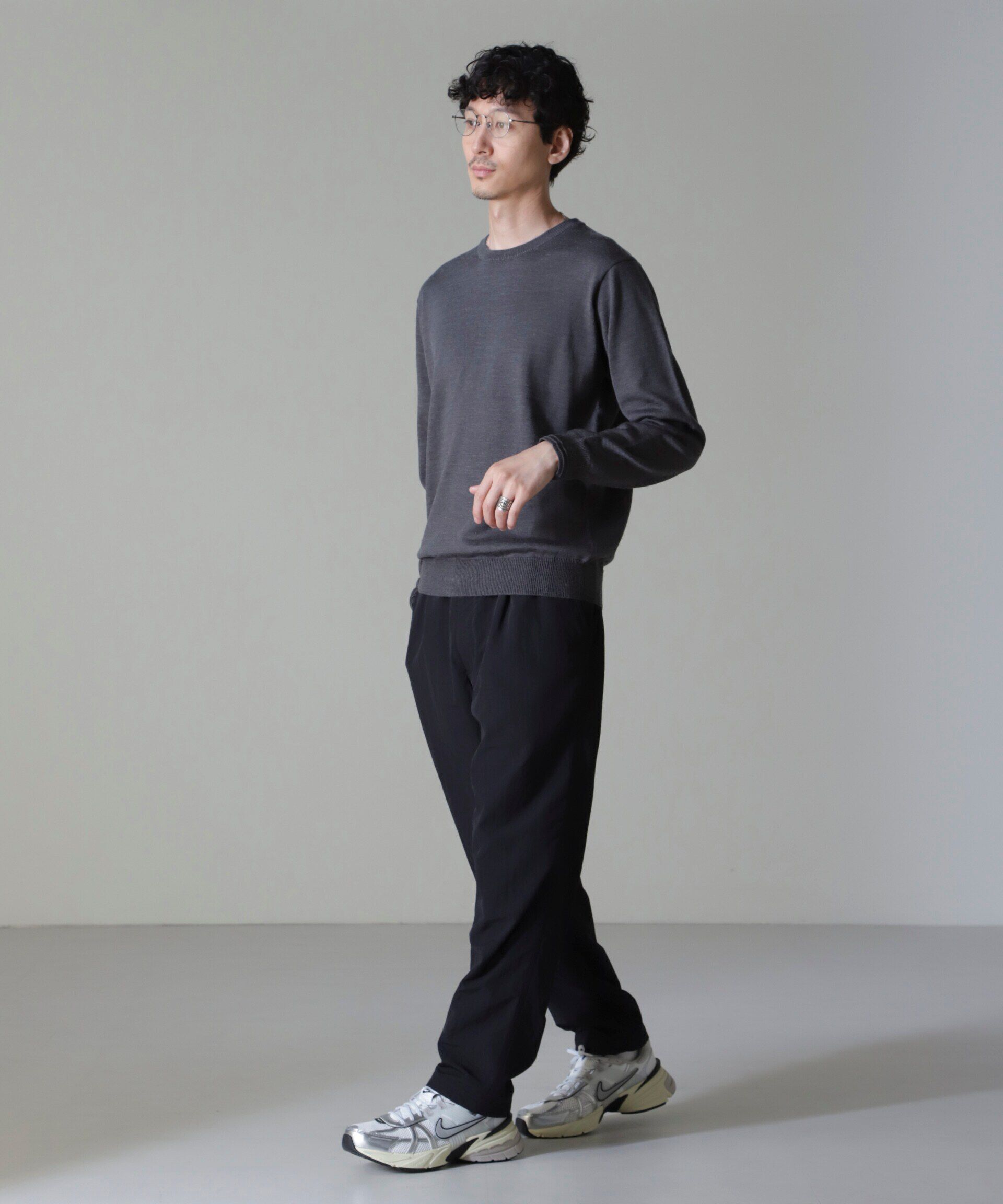 nano･universe「タスマニアミックスクルーネックニット」|ニット・セーター|