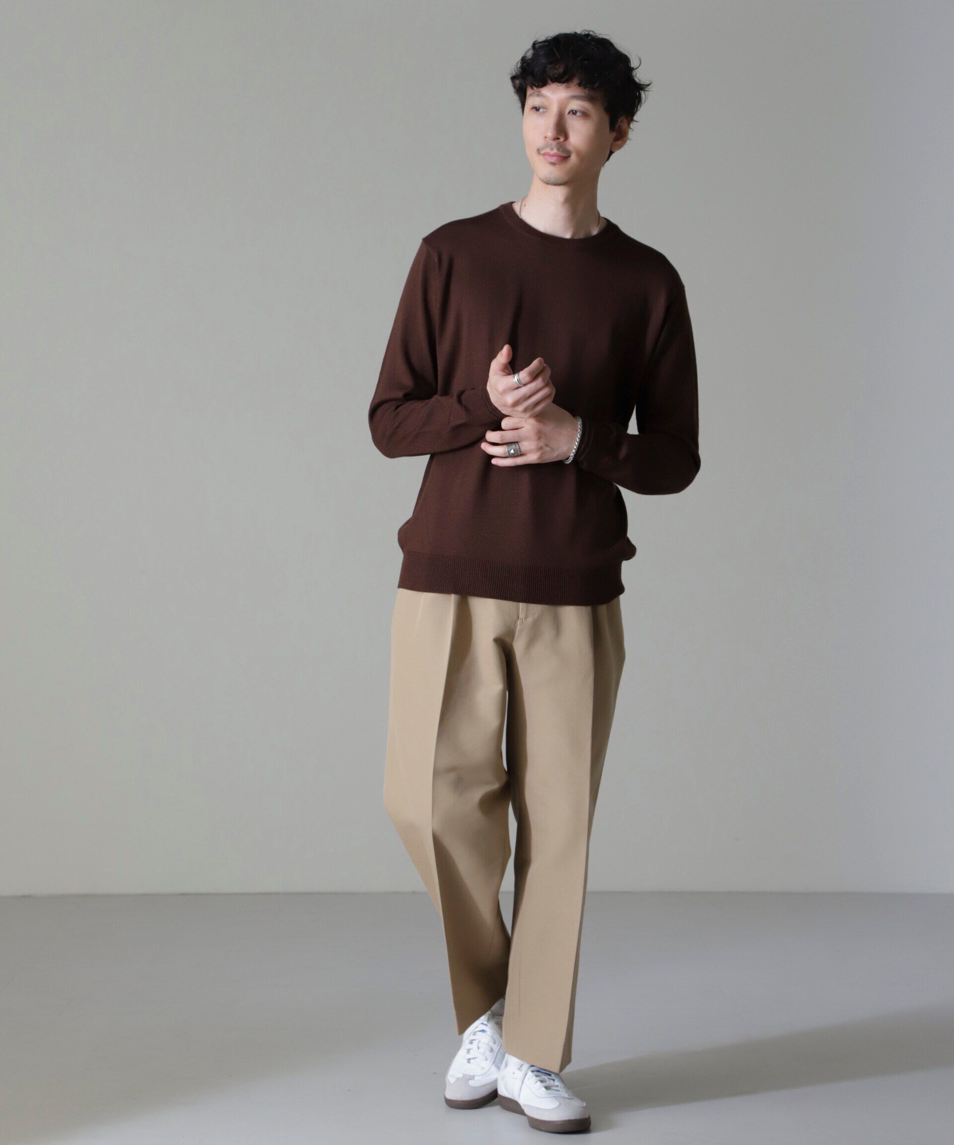 nano･universe「タスマニアミックスクルーネックニット」|ニット・セーター|