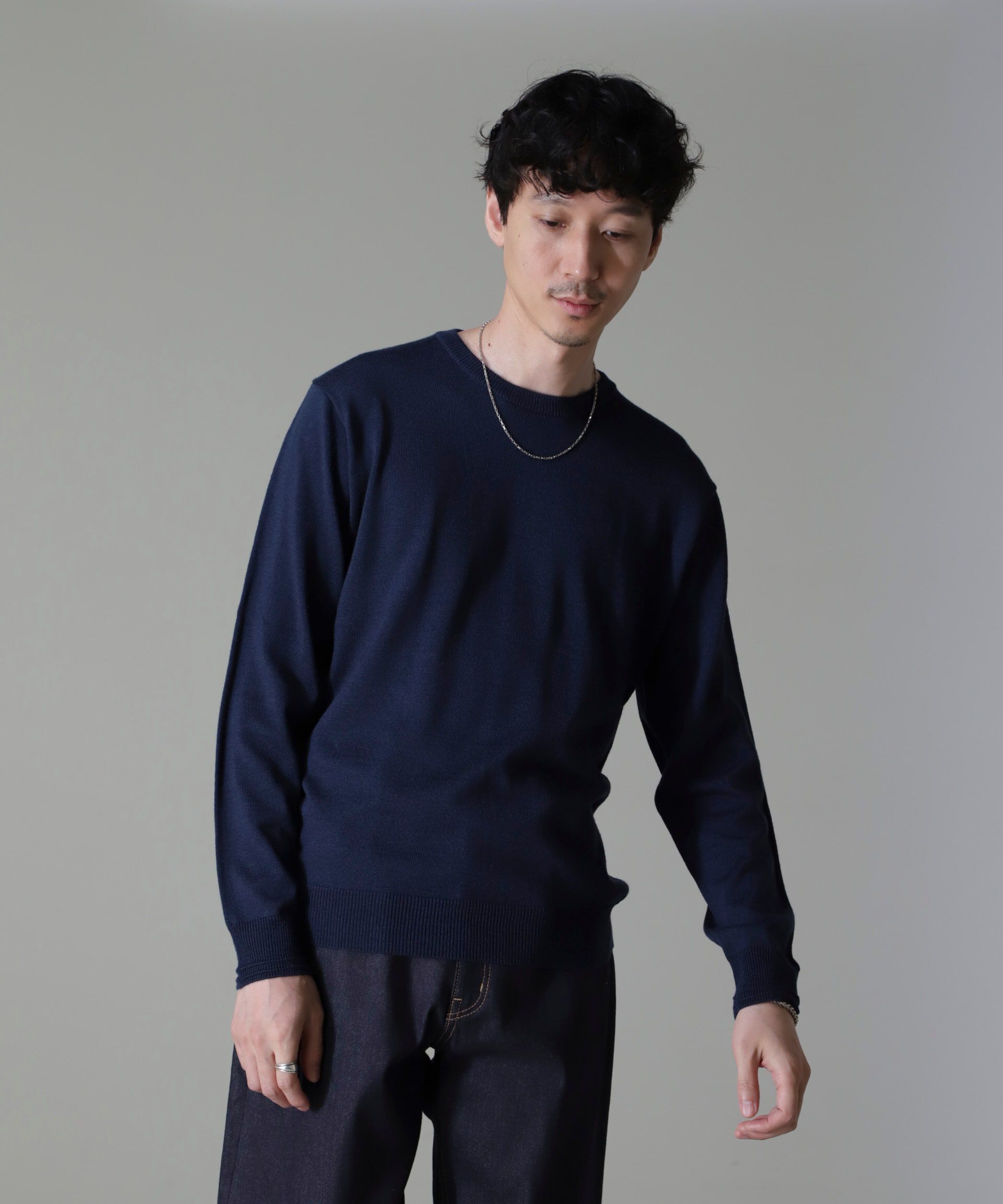 nano･universe「タスマニアミックスクルーネックニット」|ニット・セーター|