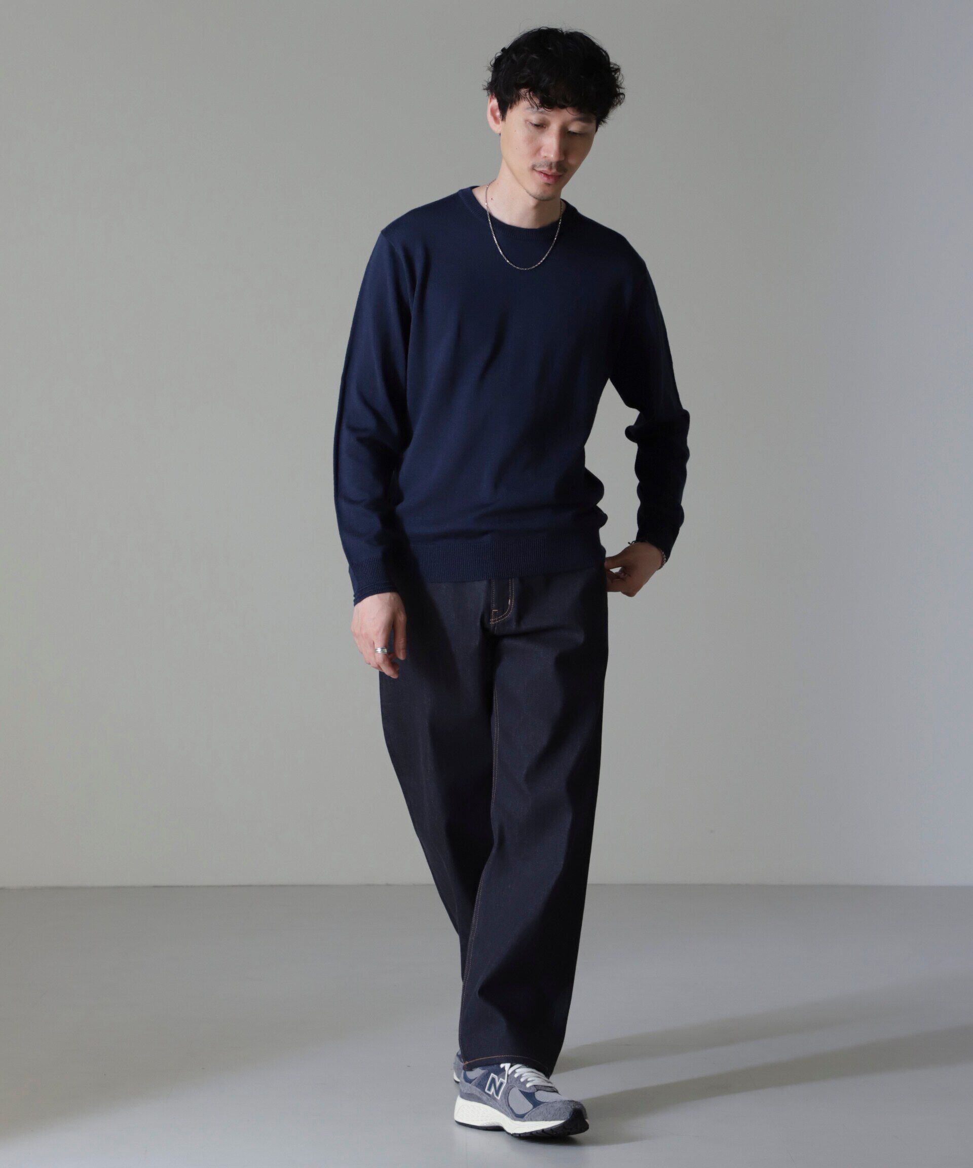 nano･universe「タスマニアミックスクルーネックニット」|ニット・セーター|