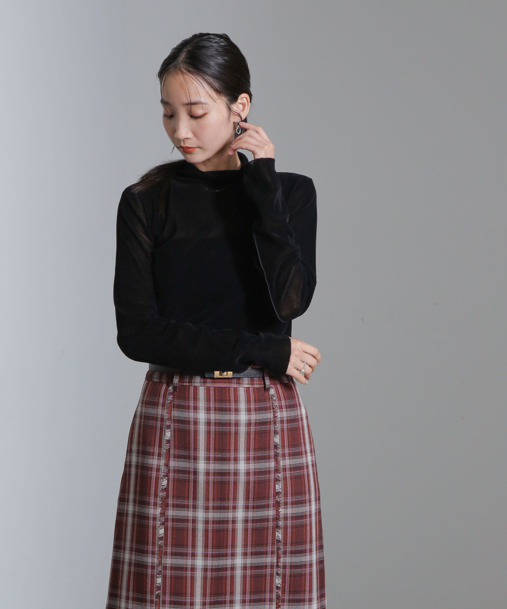 nano･universe「ベロアチュールタートルプルオーバー」|Tシャツ・カットソー|