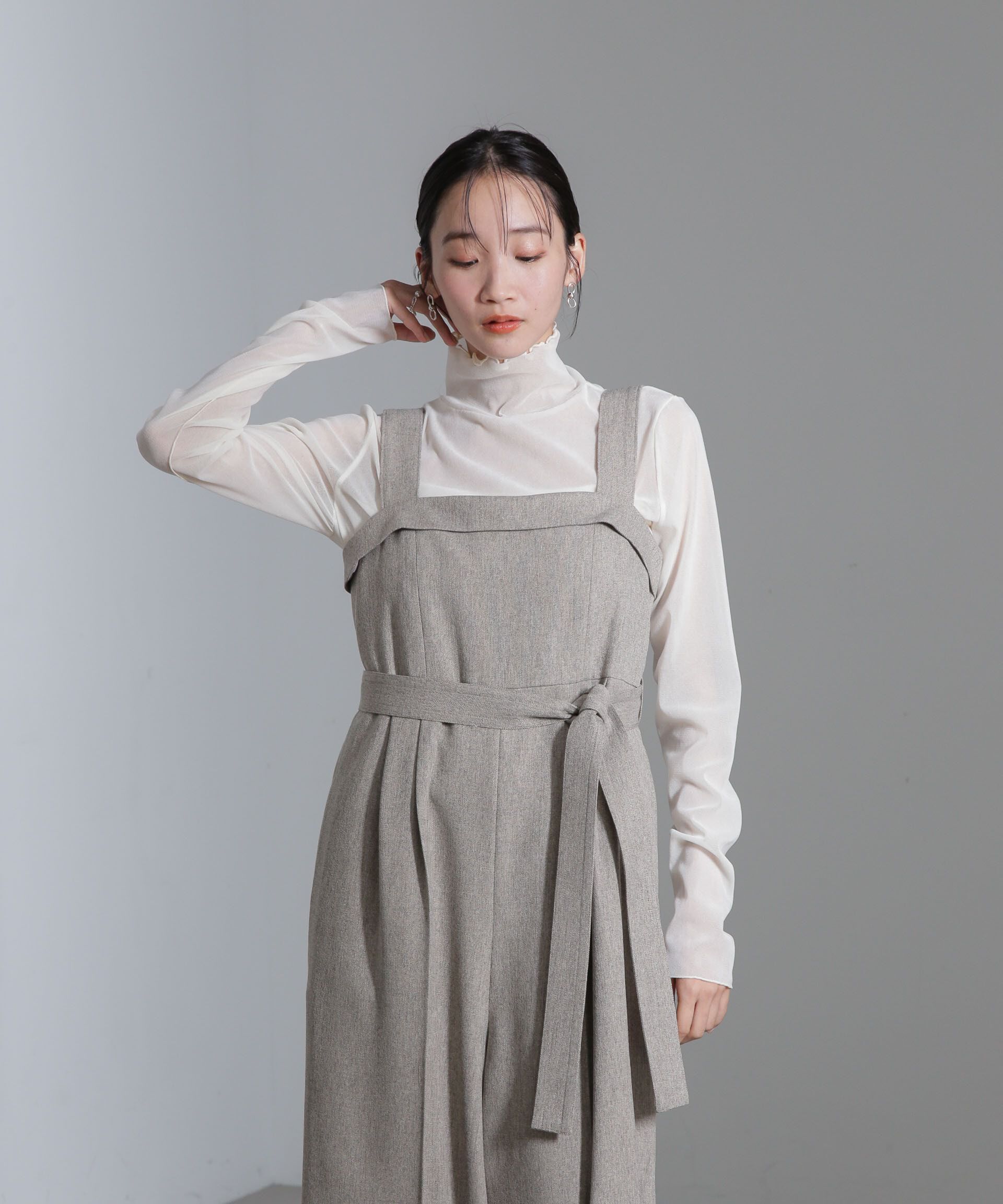 nano･universe「ベロアチュールタートルプルオーバー」|Tシャツ・カットソー|オフホワイト1