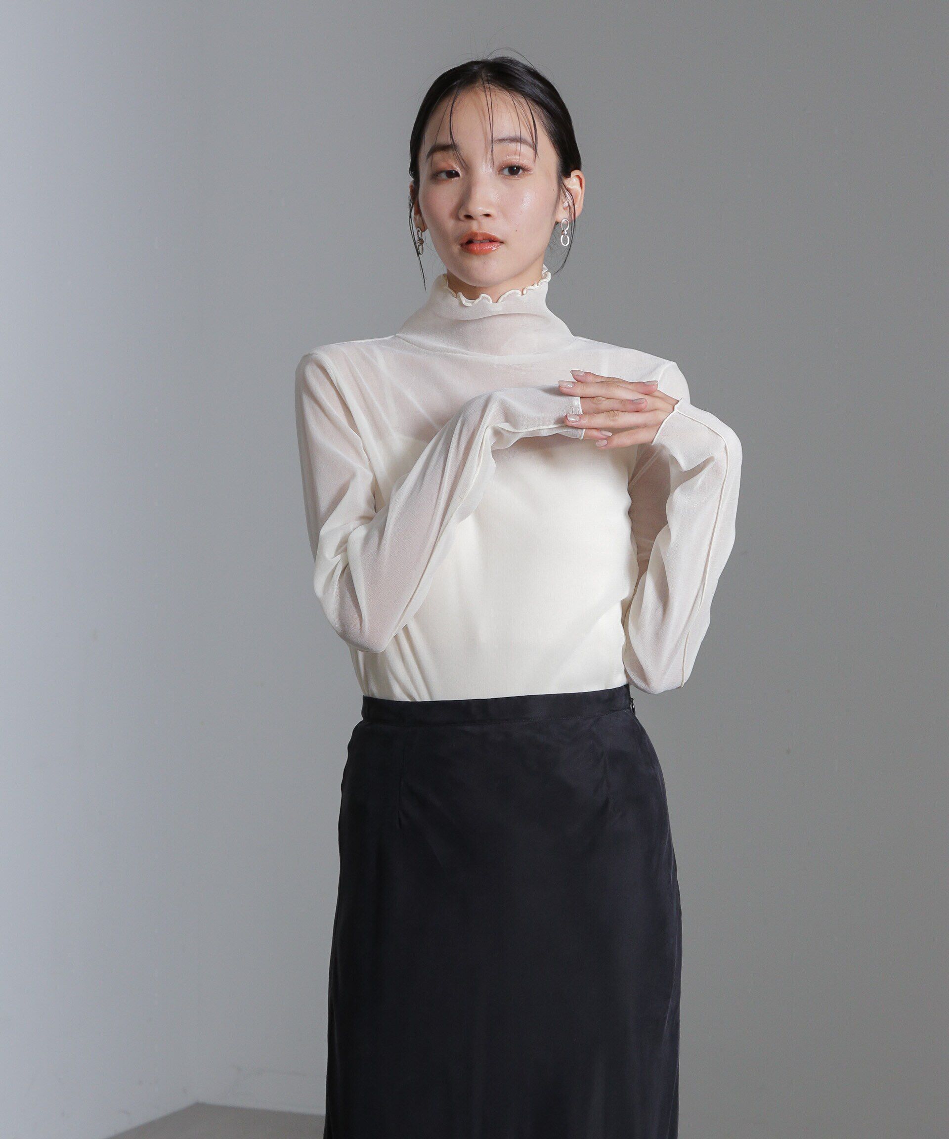 nano･universe「ベロアチュールタートルプルオーバー」|Tシャツ・カットソー|