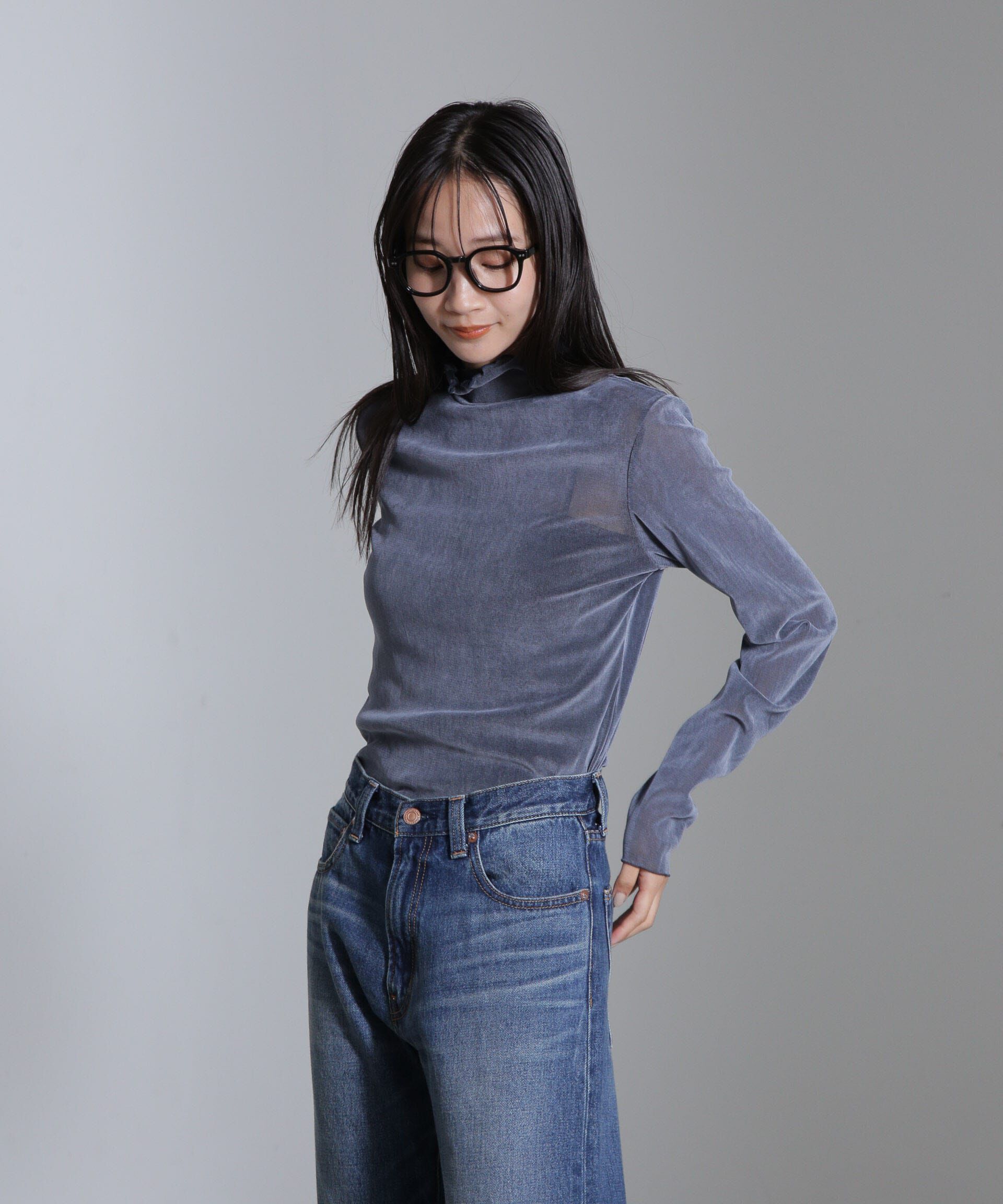 nano･universe「ベロアチュールタートルプルオーバー」|Tシャツ・カットソー|