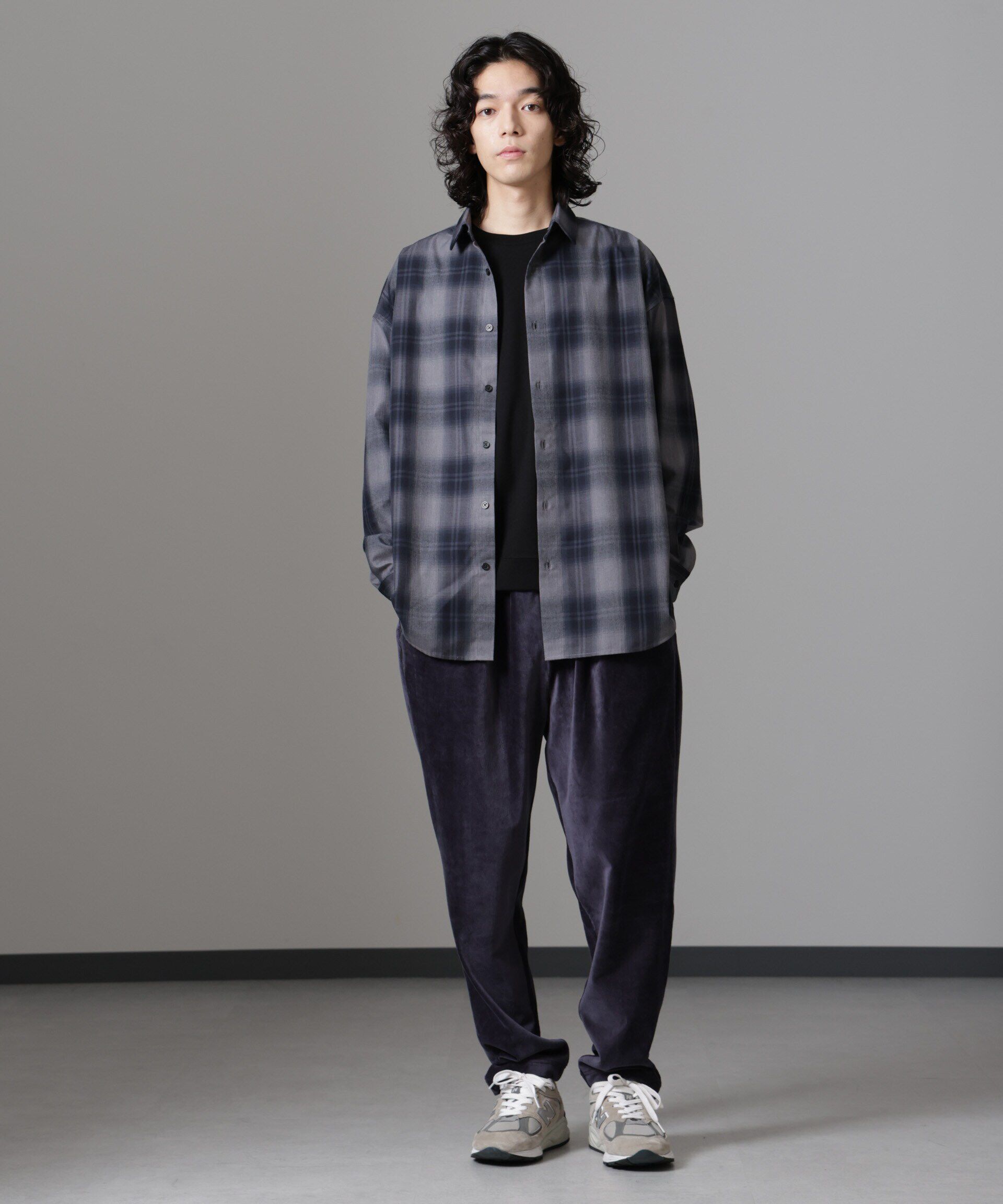 nano･universe「カットコーディロイロングパンツ」|チノ|