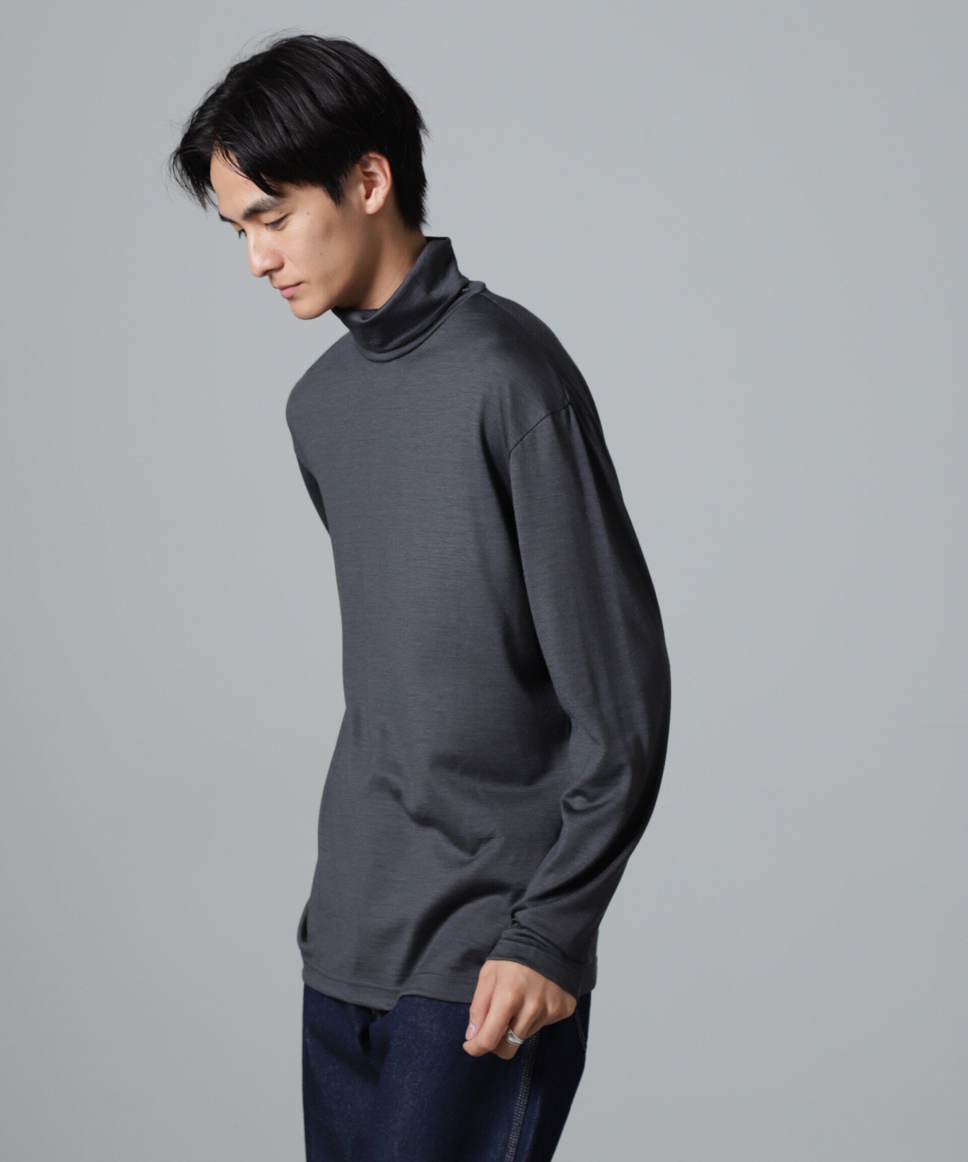 nano･universe「「100%ウォッシャブルウール」タートルネック」|Tシャツ・カットソー|